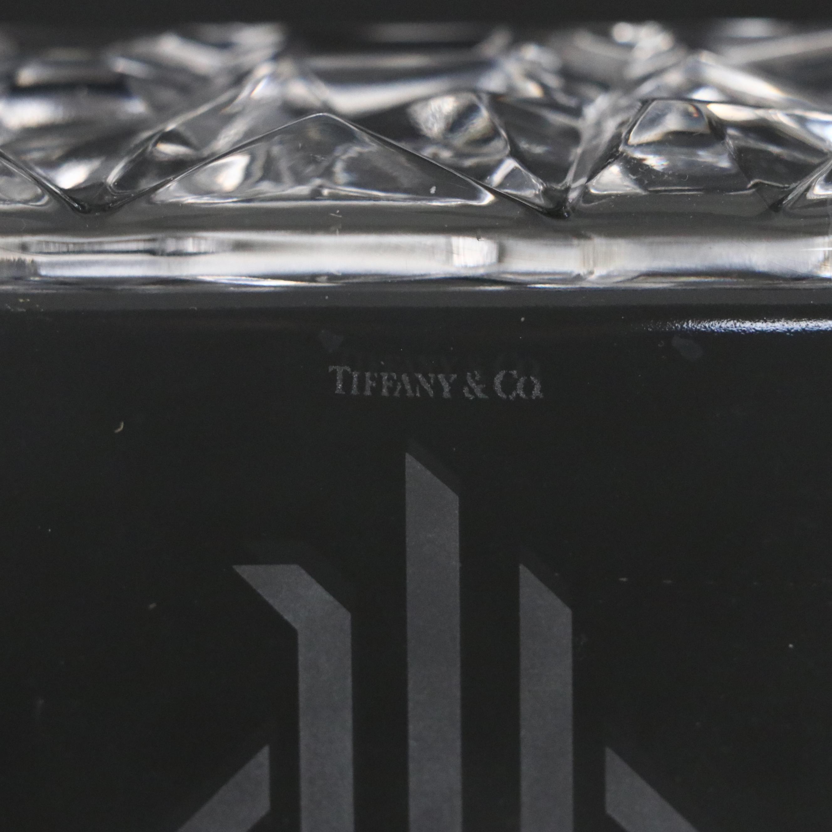 Tiffany & Co. "Rock Cut" Rectangular Crystal Box