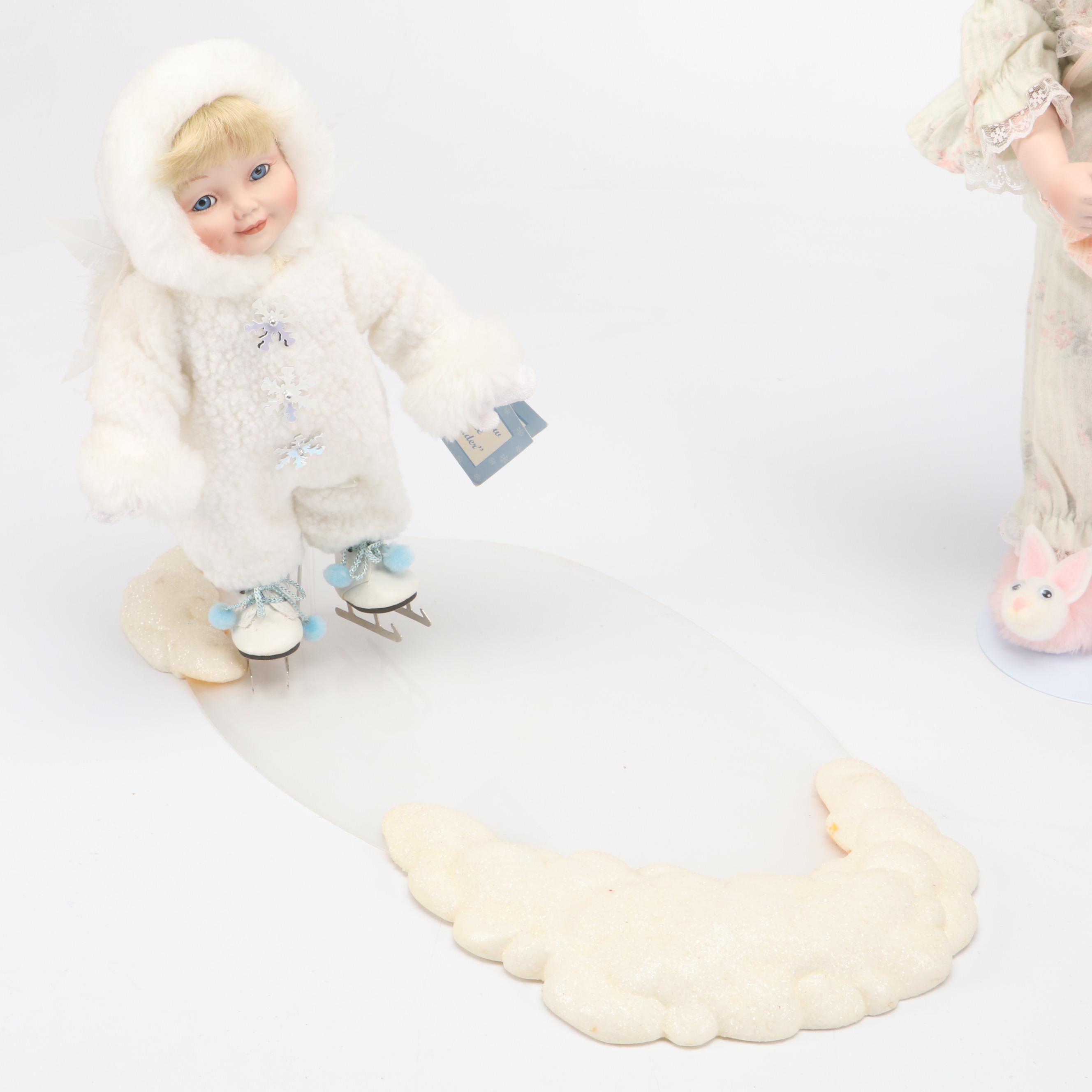The Ashton Drake Snow Babies Follow the Leader and Other Dolls, 1990s