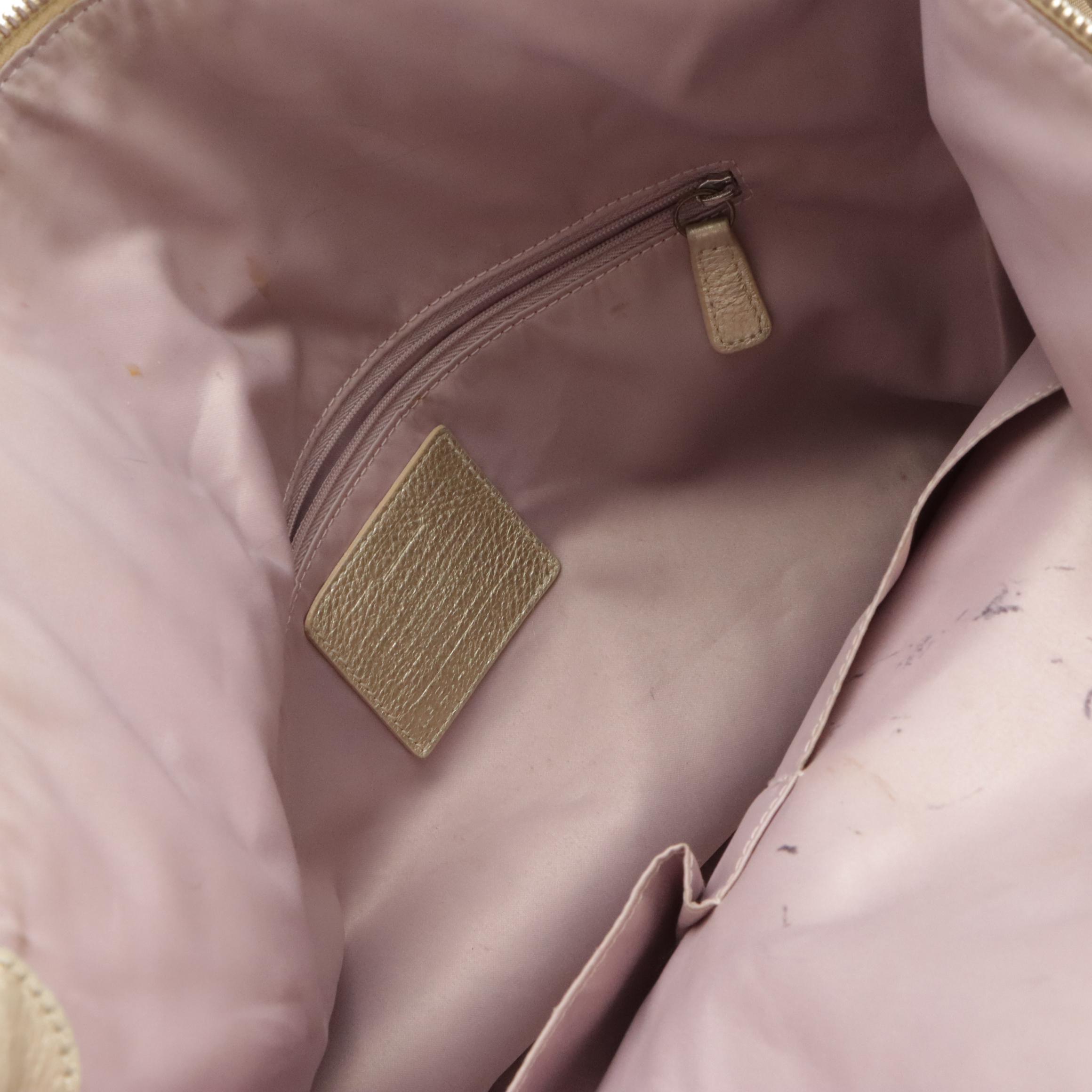 Coach Alex Stitched Patent Leather and Signature Canvas Laura Shoulder Bags