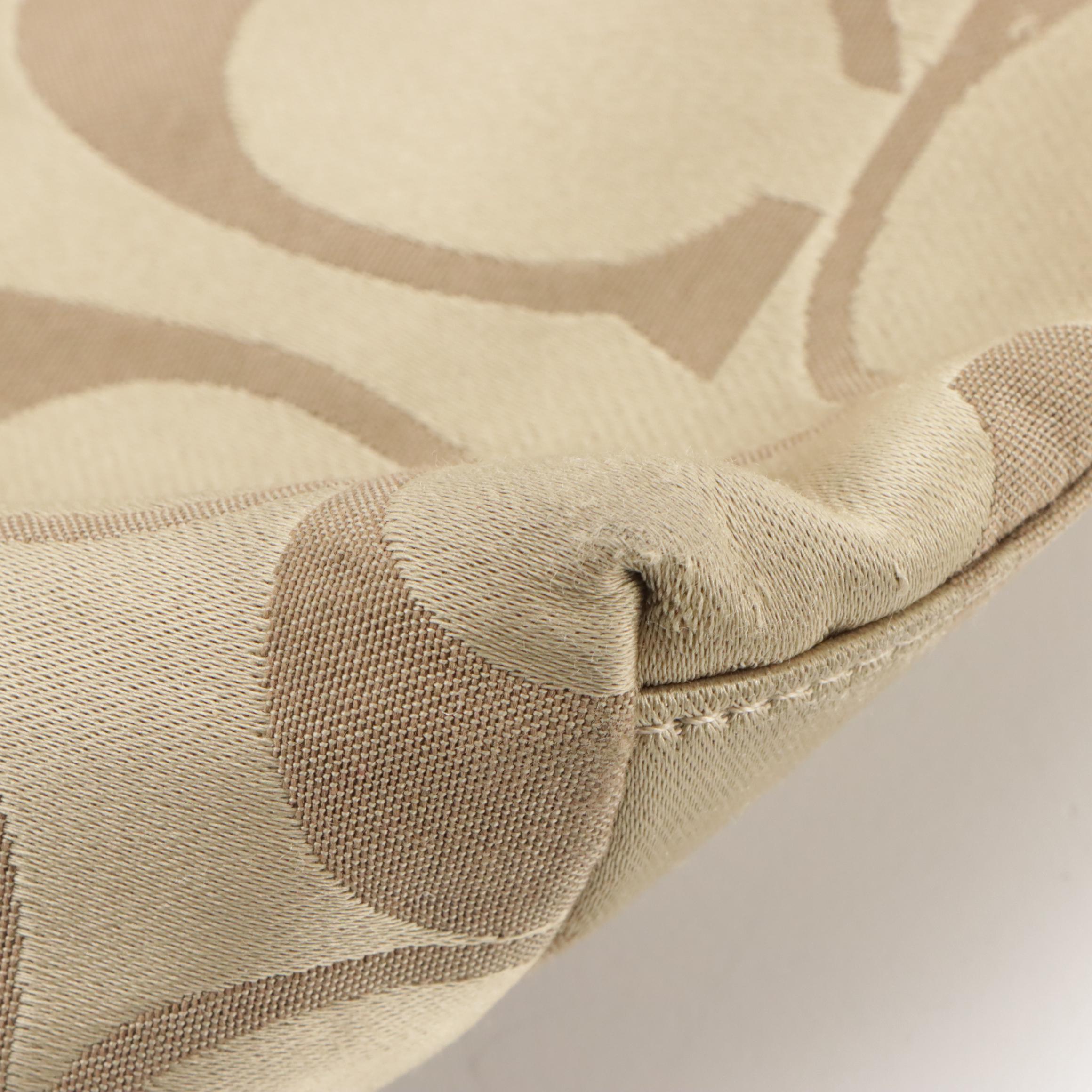 Coach Alex Stitched Patent Leather and Signature Canvas Laura Shoulder Bags