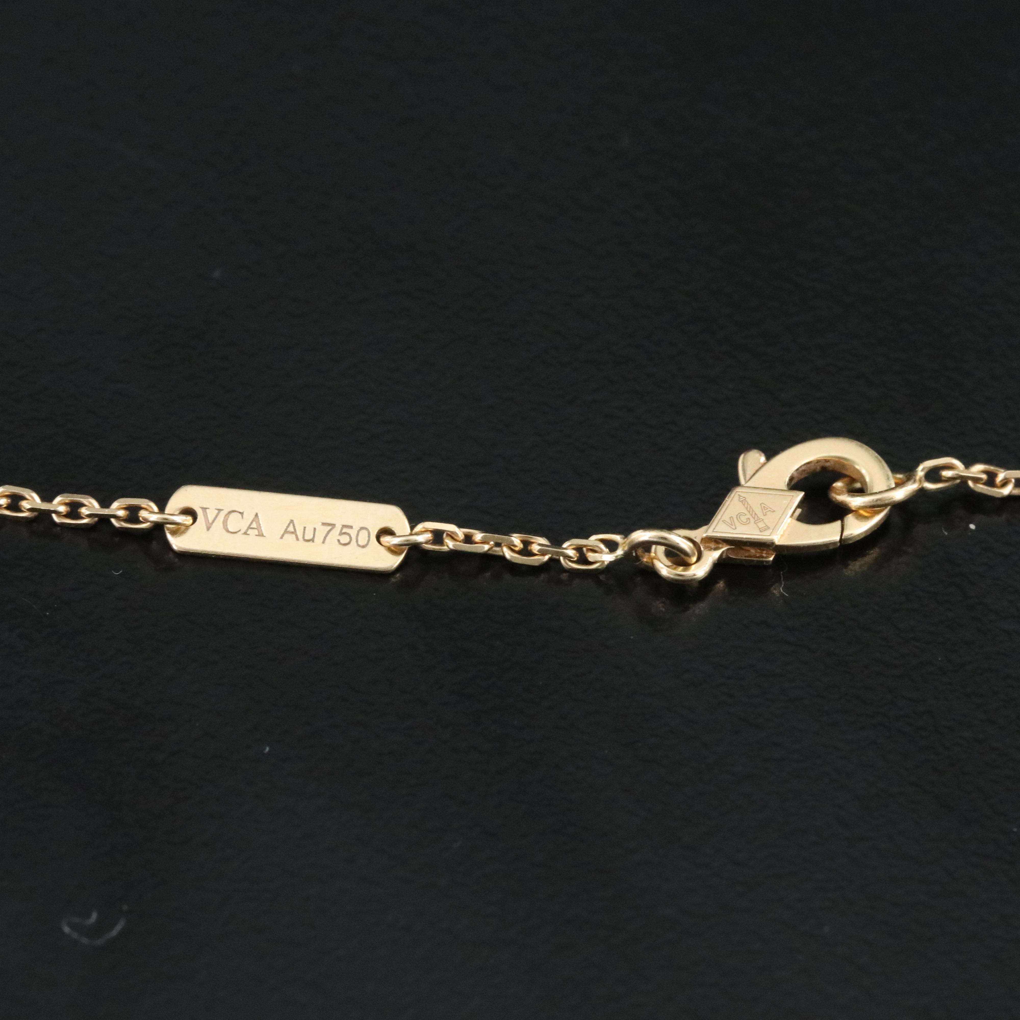 Van Cleef & Arpels Vintage Alhambra 18K Mother of Pearl Necklace