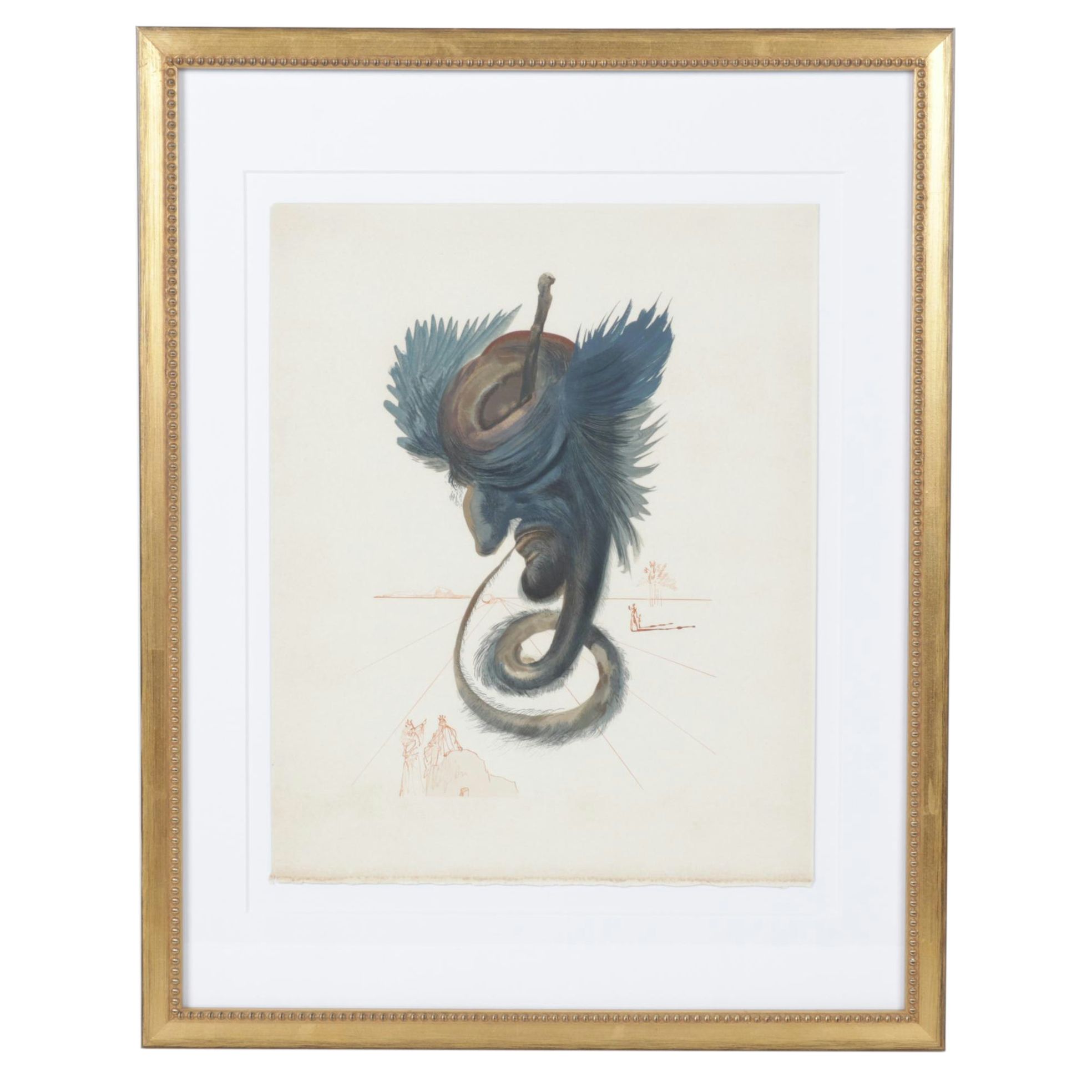 Salvador Dalí Wood Engraving "Devins et Sorciers"