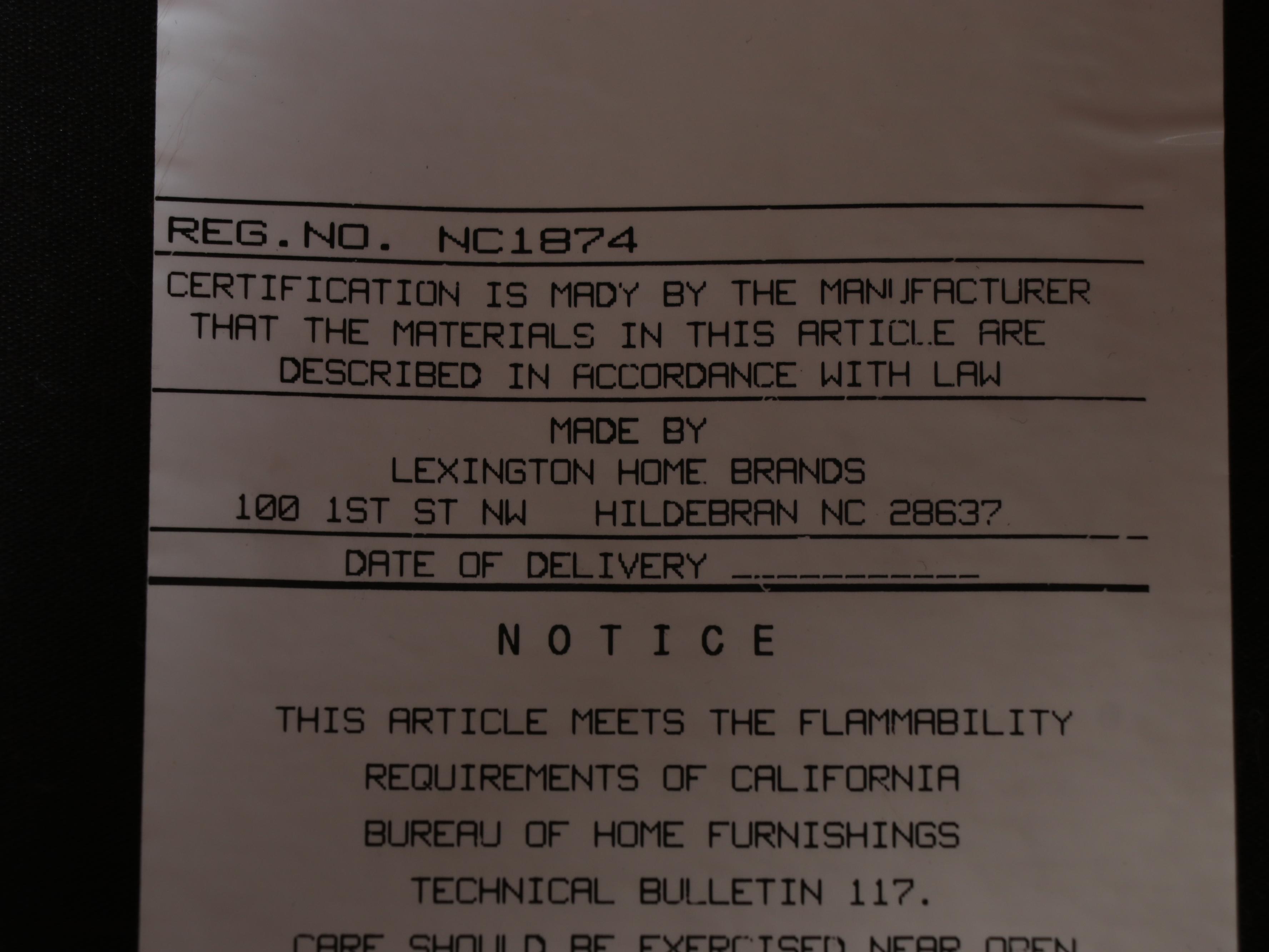 Henry Link Trading Co. Leather and Animal Print Wingback Armchair with Nailheads