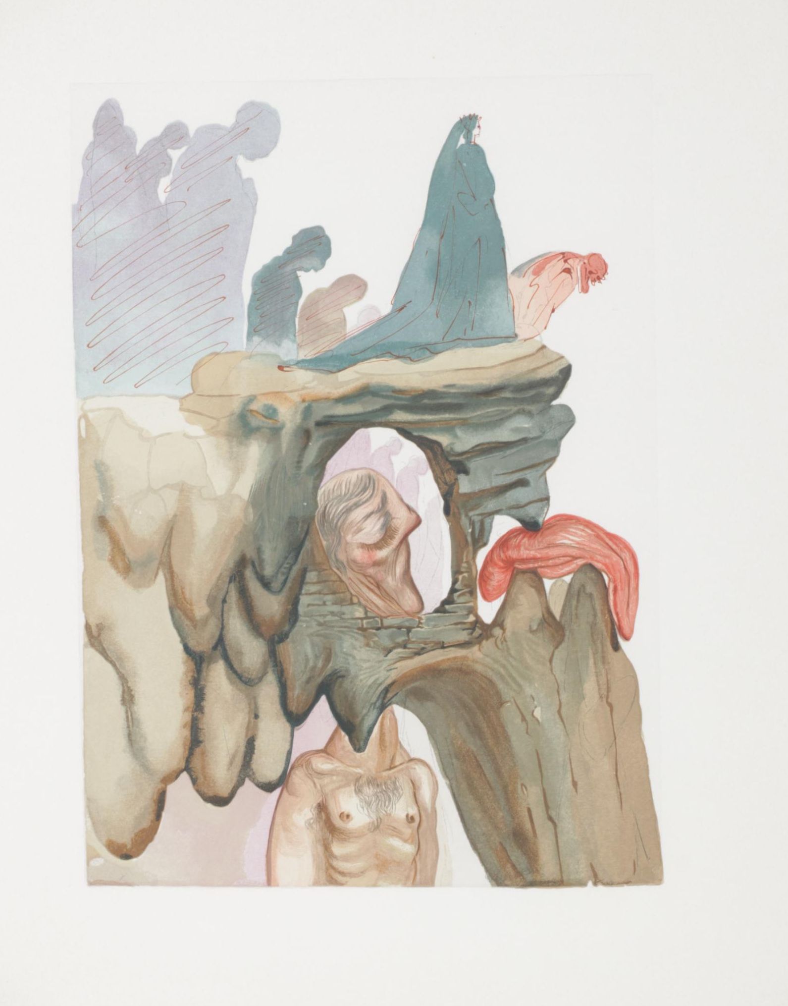 Salvador Dalí Wood Engraving "Les Prevaricateurs," 1960 - 1964