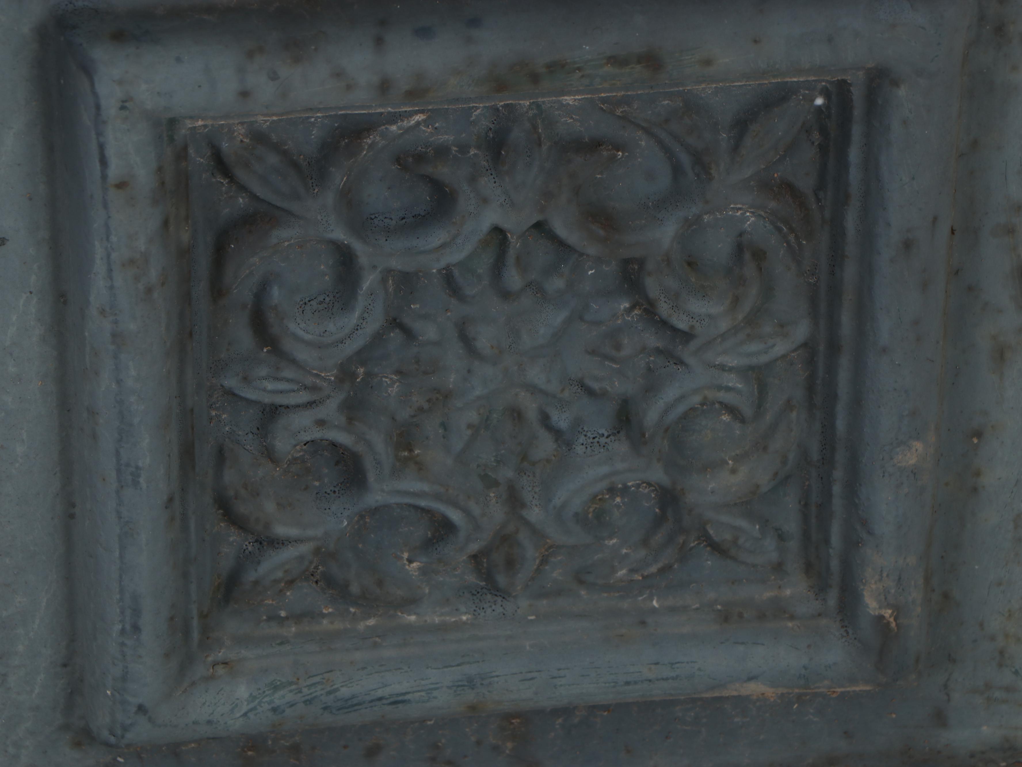 Baroque Revival Iron Cherub and Goat Garden Urns, Late 19th/Early 20th Century