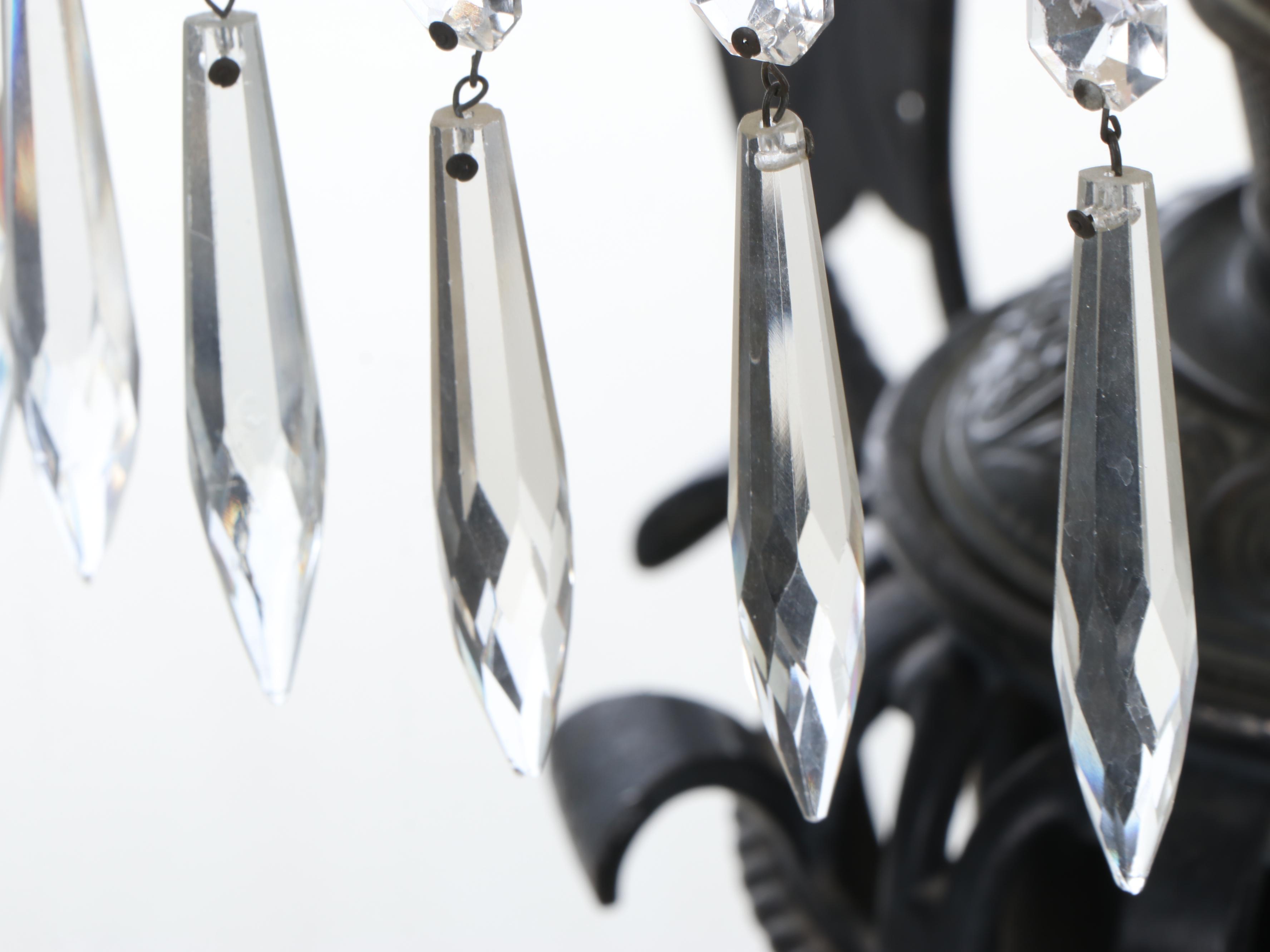 Bradley & Hubbard Pendant Pull Down Oil Lamp with Hand-Painted Glass Shade