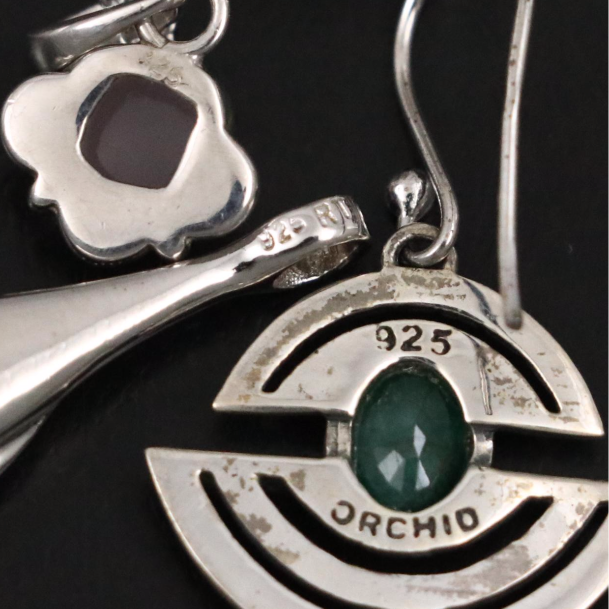 Group of 14 Assorted Sterling Silver Rings, Necklaces, Earrings, and Pendants