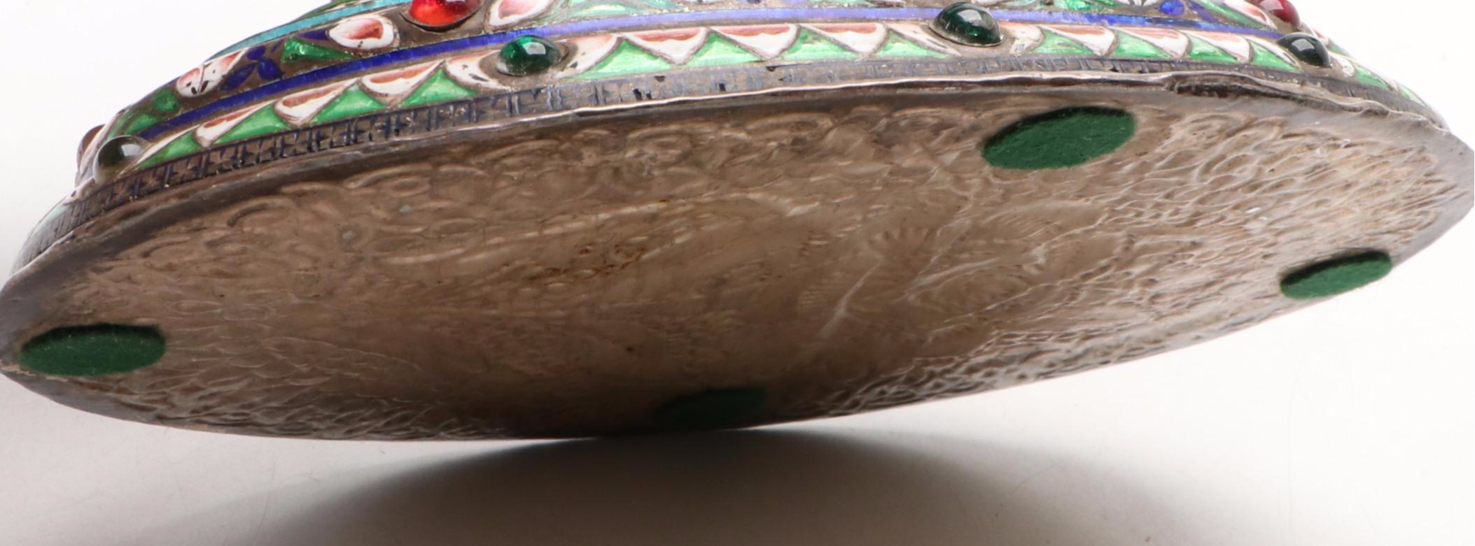 Indian Silver and Enamel Elephant with Howdah and Riders Figural Group