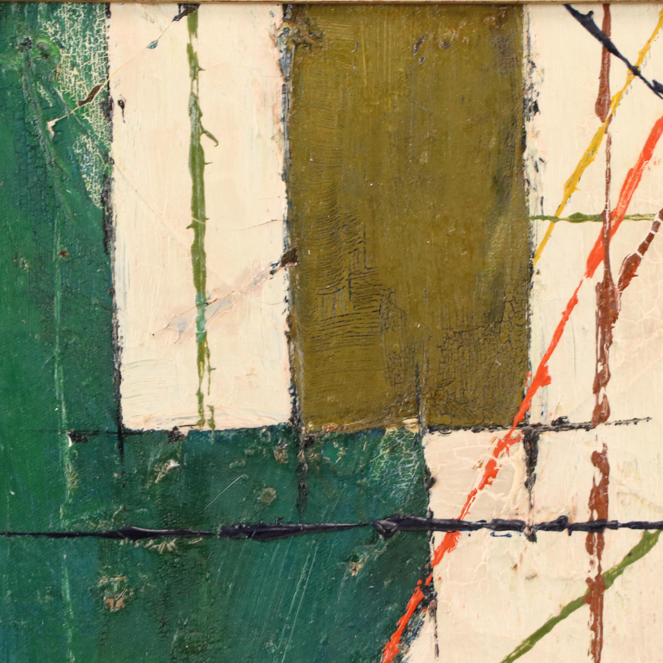 Charles Green Shaw Modernist Geometric Oil Painting, Mid-20th Century