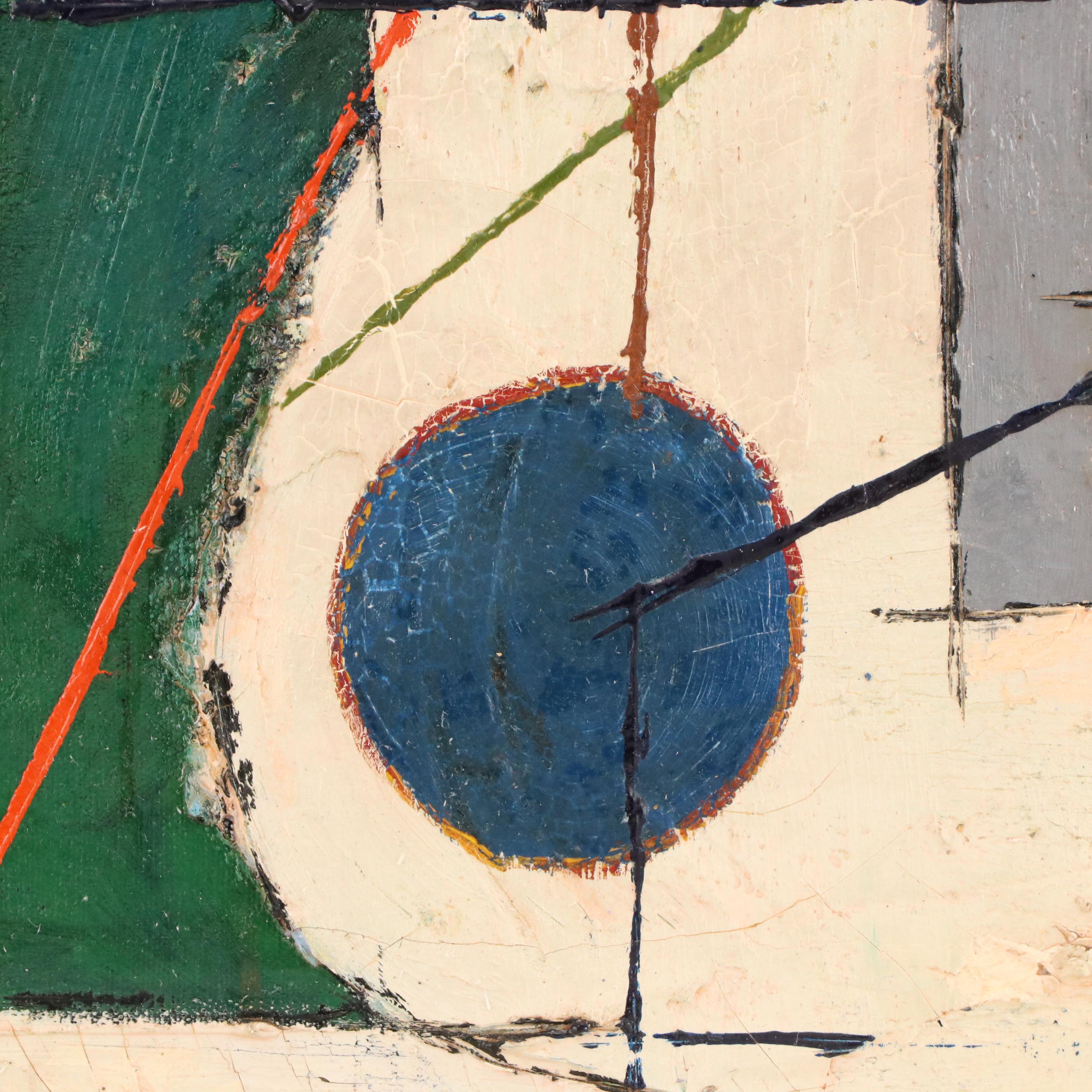 Charles Green Shaw Modernist Geometric Oil Painting, Mid-20th Century
