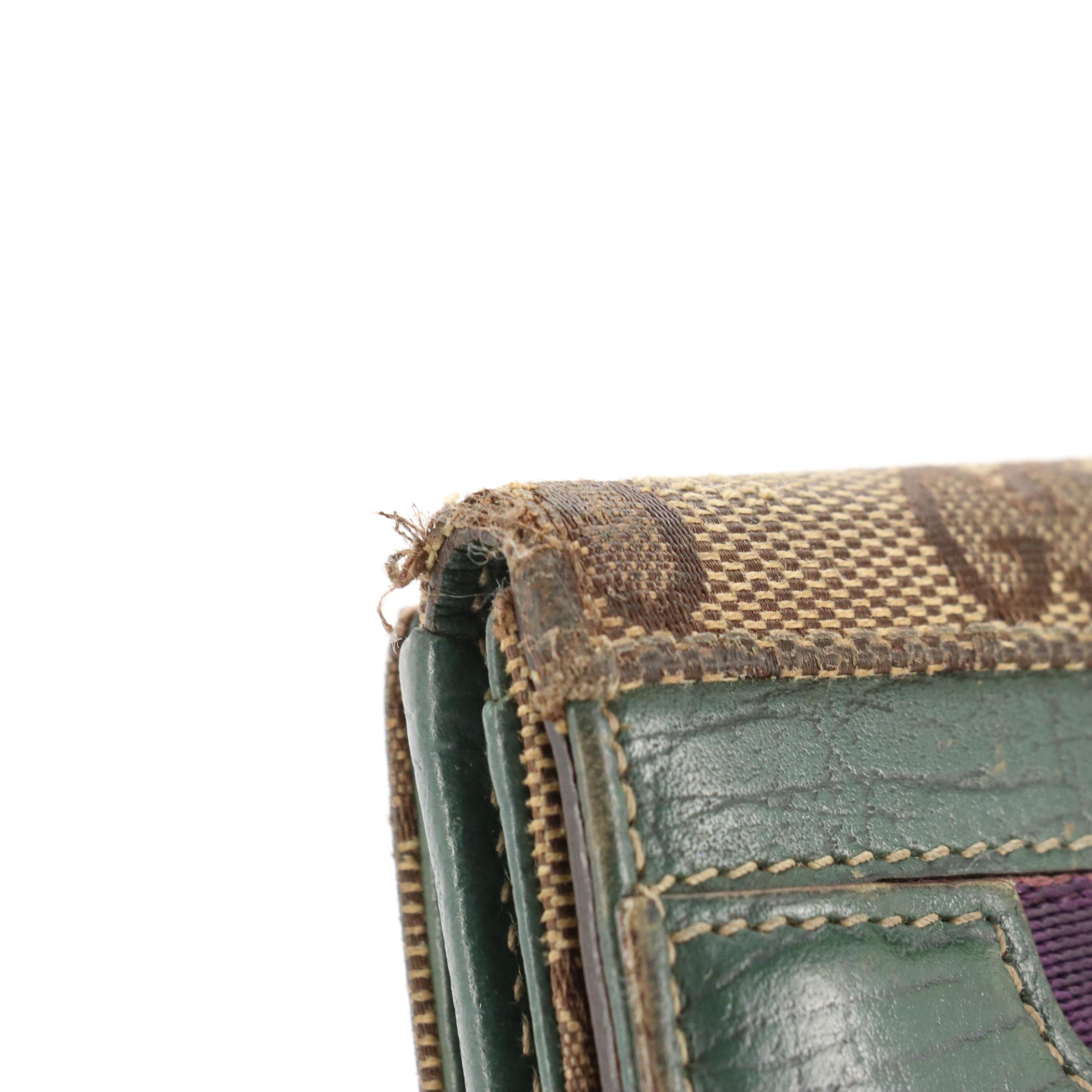 Gucci Hasler Horsebit Continental Wallet in Brown GG Canvas and Leather