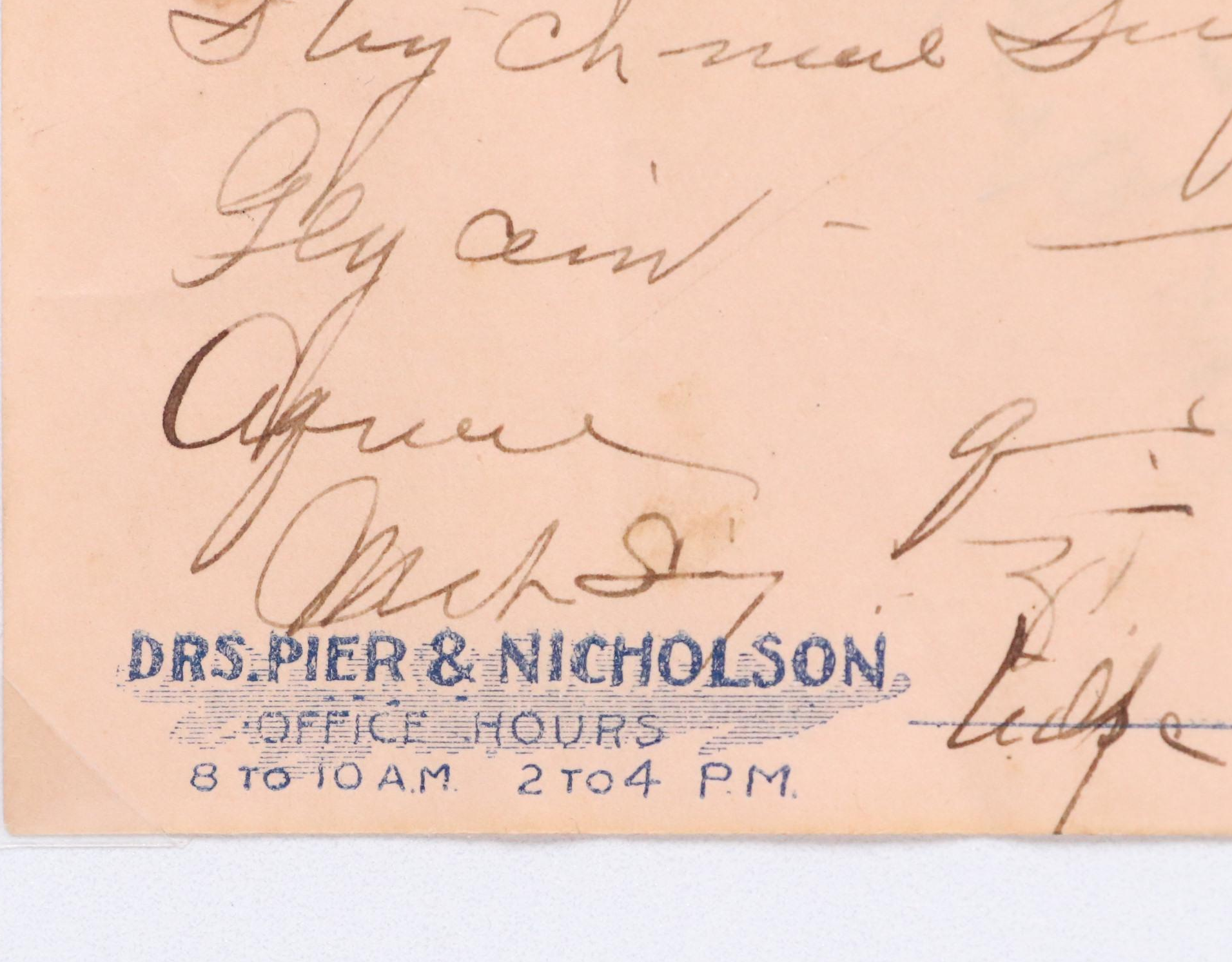 Prescription for Strychnine and Muriatric Acid, 1911