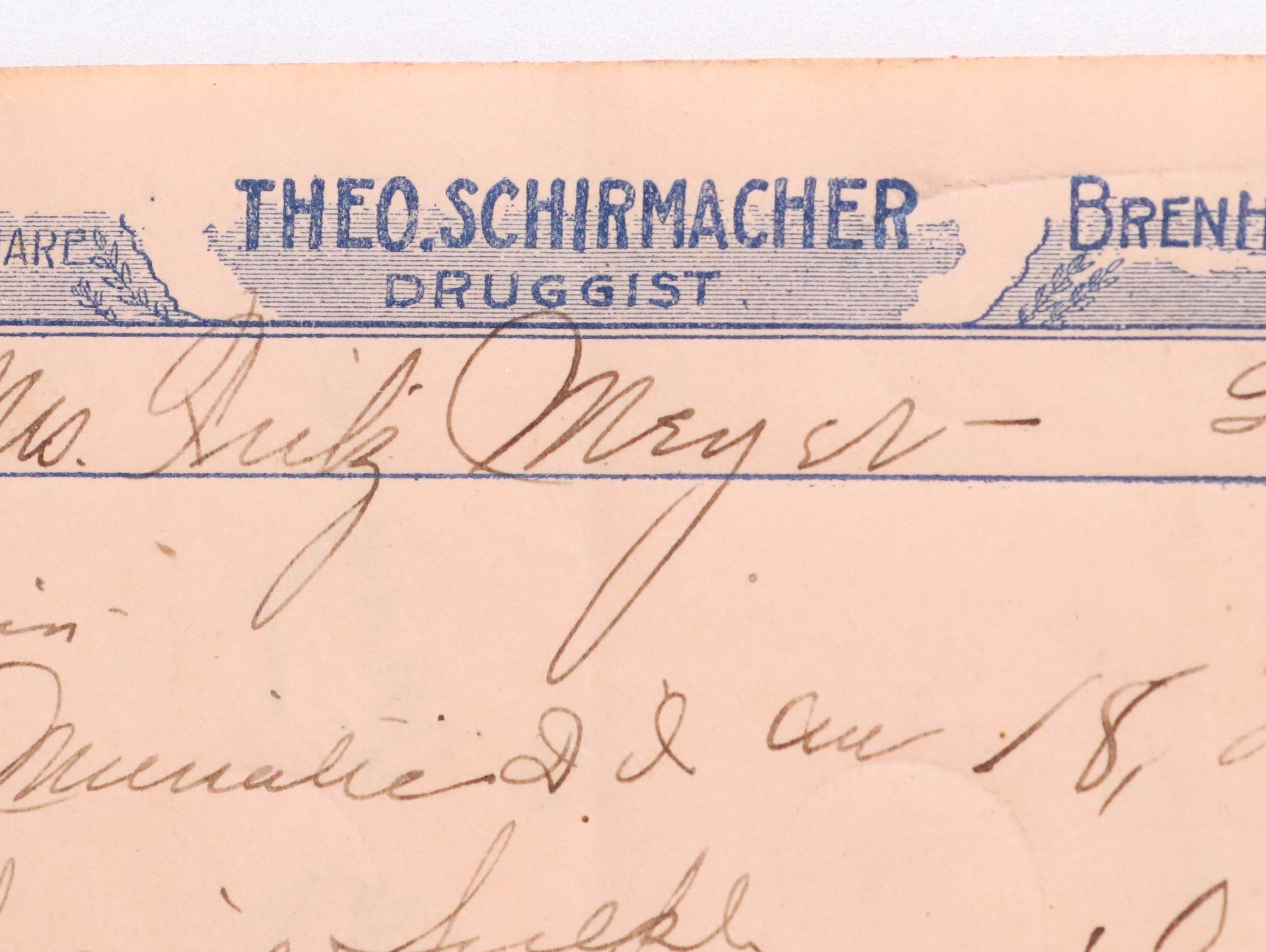 Prescription for Strychnine and Muriatric Acid, 1911