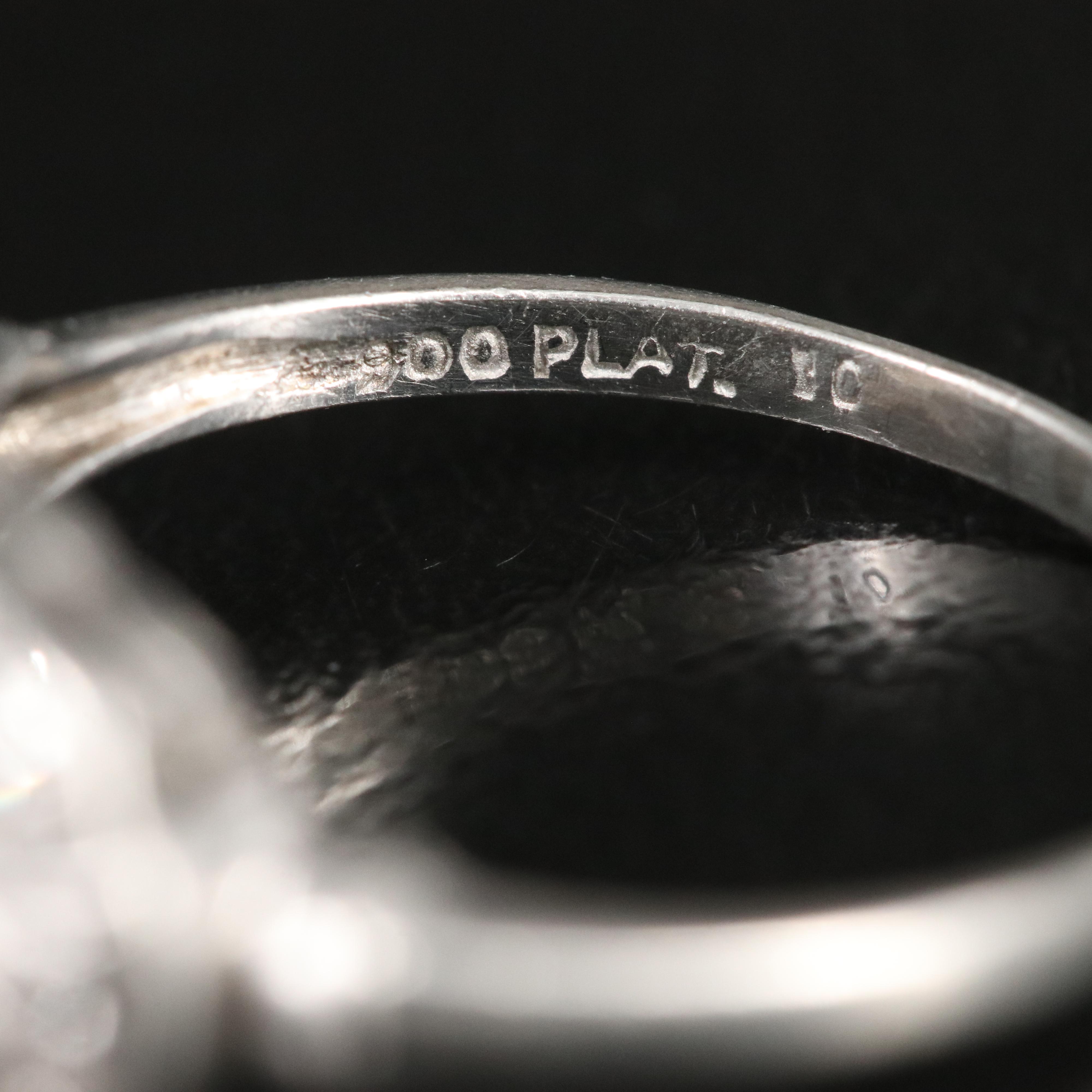 Vintage Platinum 1.46 CTW Diamond Ring with GIA Report