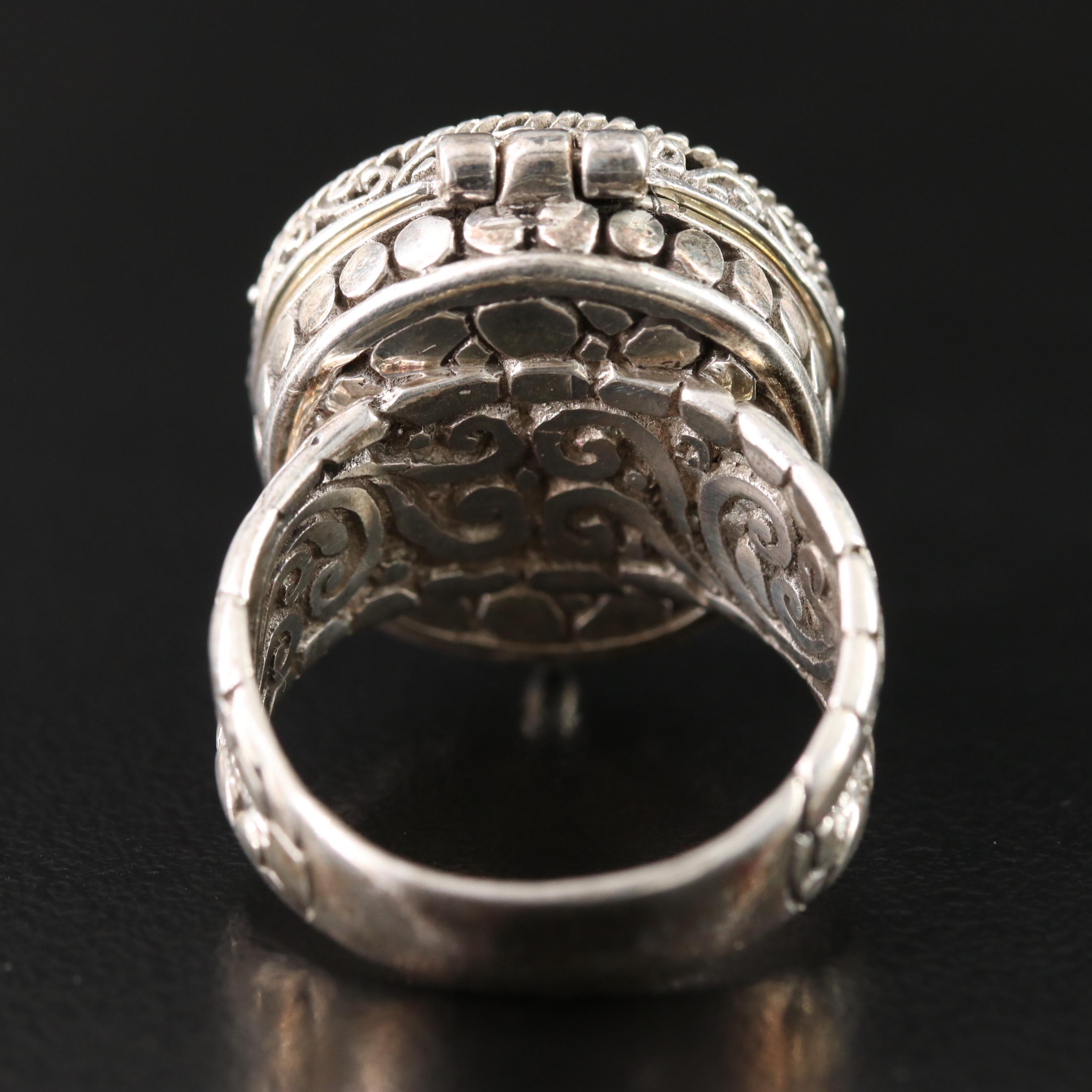 SARDA Sterling Yin-Yang Locket Ring