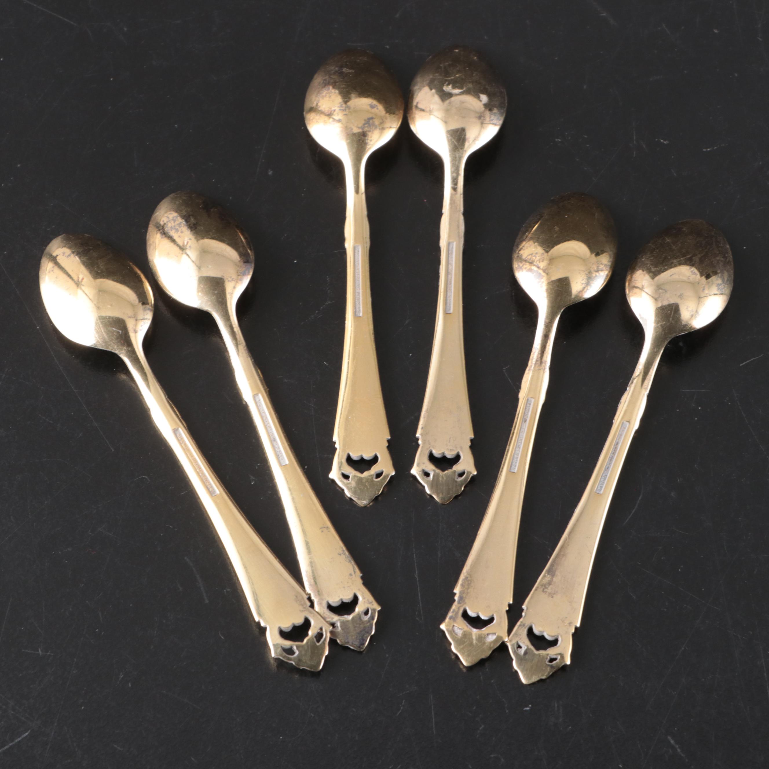 Frigast of Denmark Sterling Silver and Guilloché Enamel Demitasse Spoons