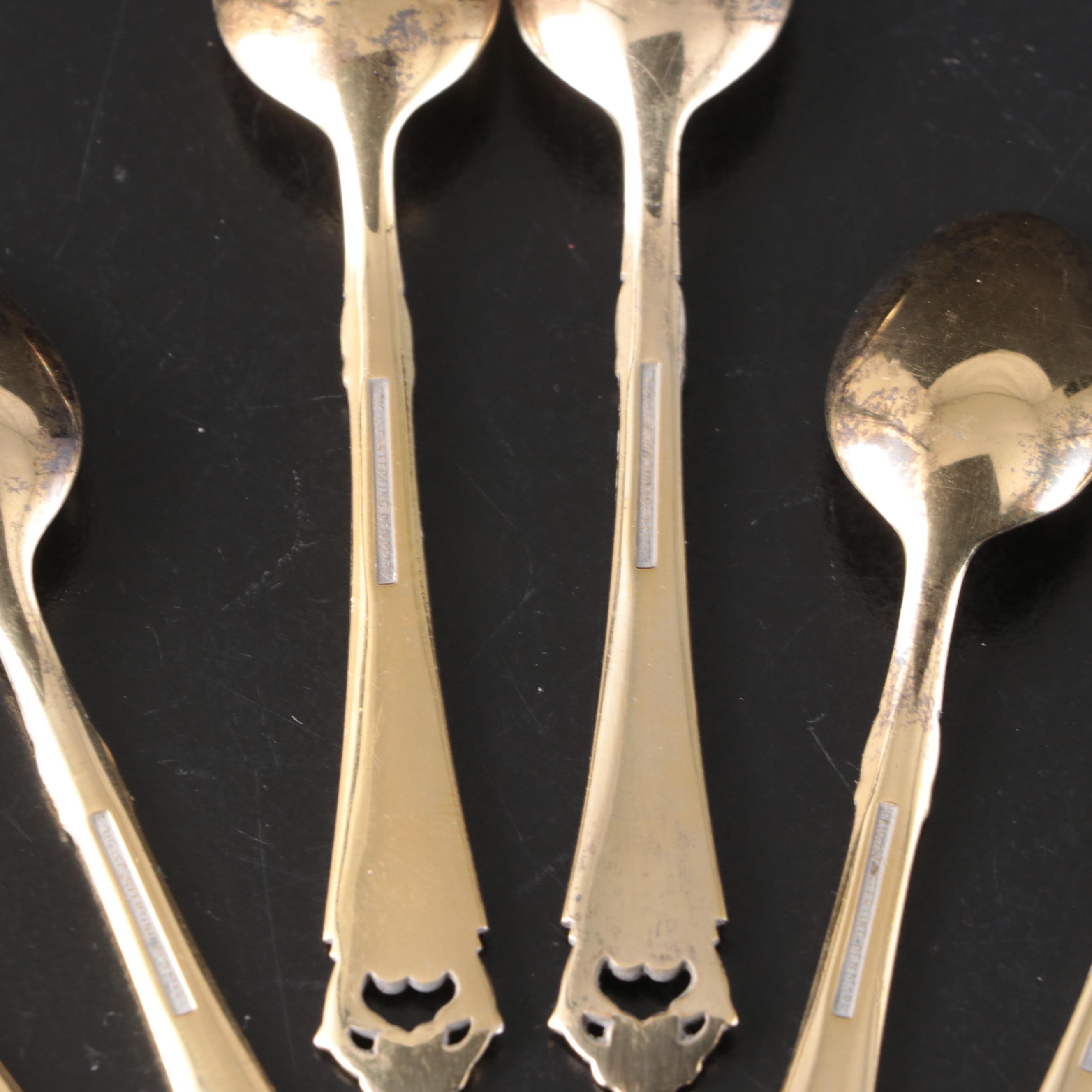 Frigast of Denmark Sterling Silver and Guilloché Enamel Demitasse Spoons