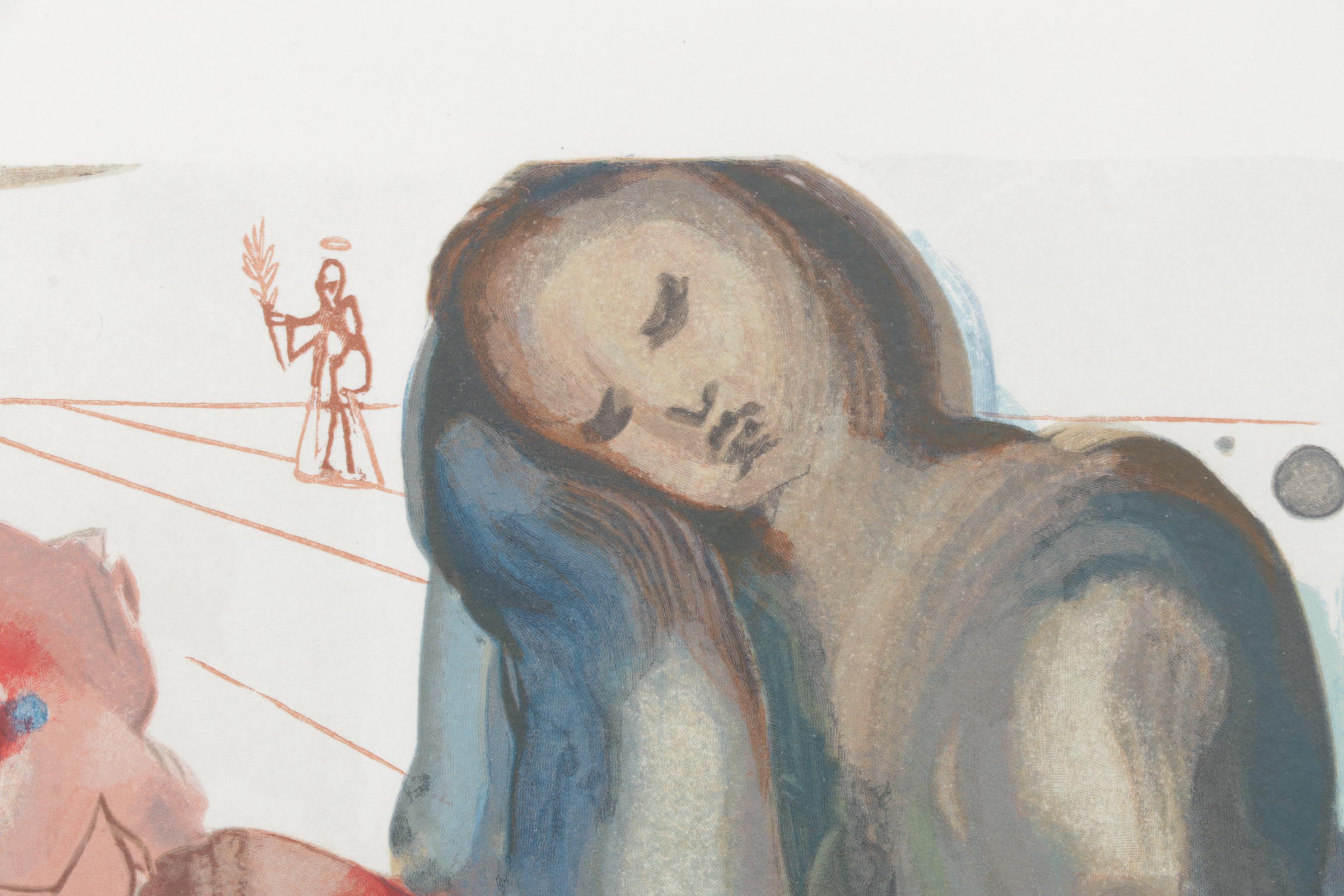 Salvador Dalí Wood Engraving "La Confession de Dante," 1960 -1964