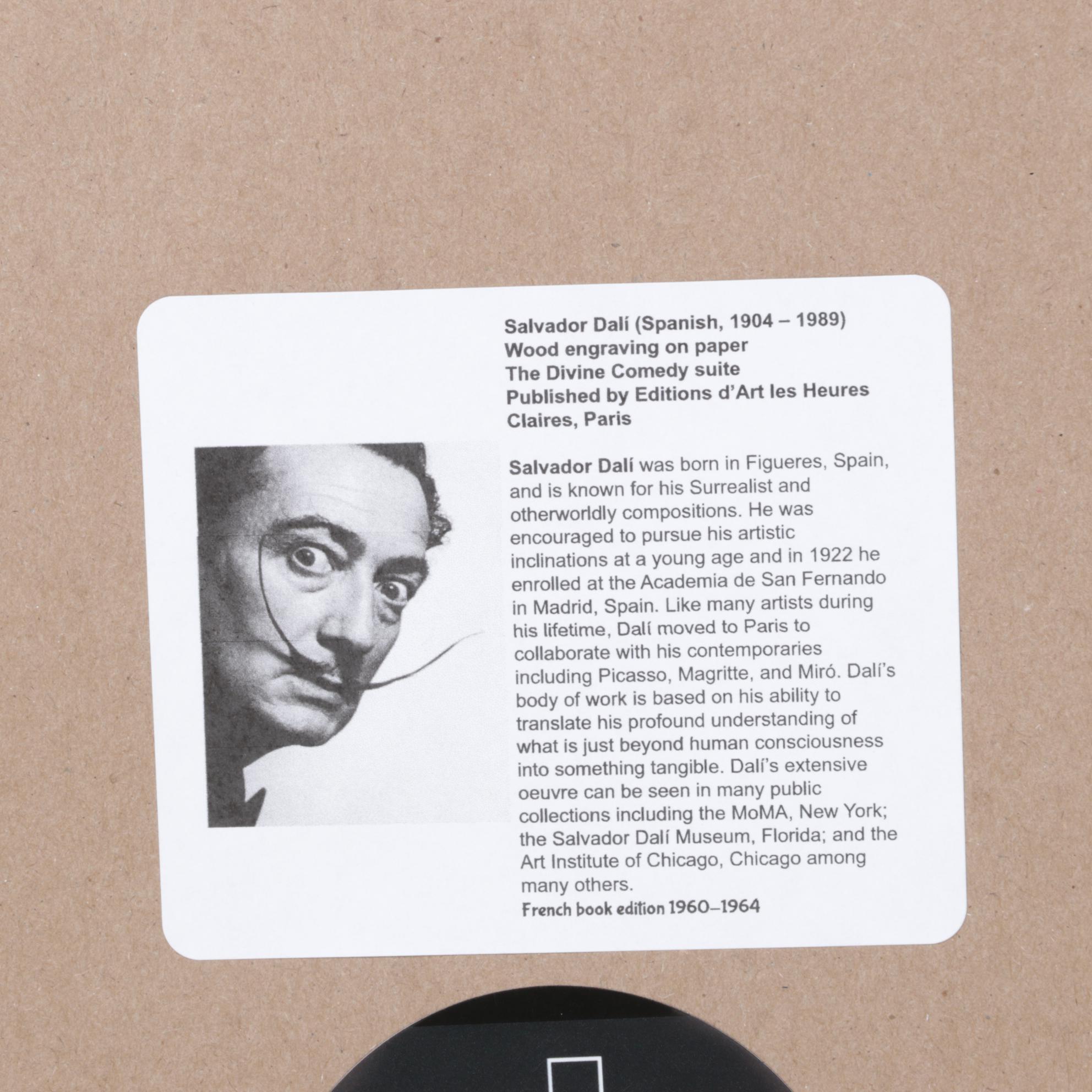 Salvador Dalí Wood Engraving "La Confession de Dante," 1960 -1964