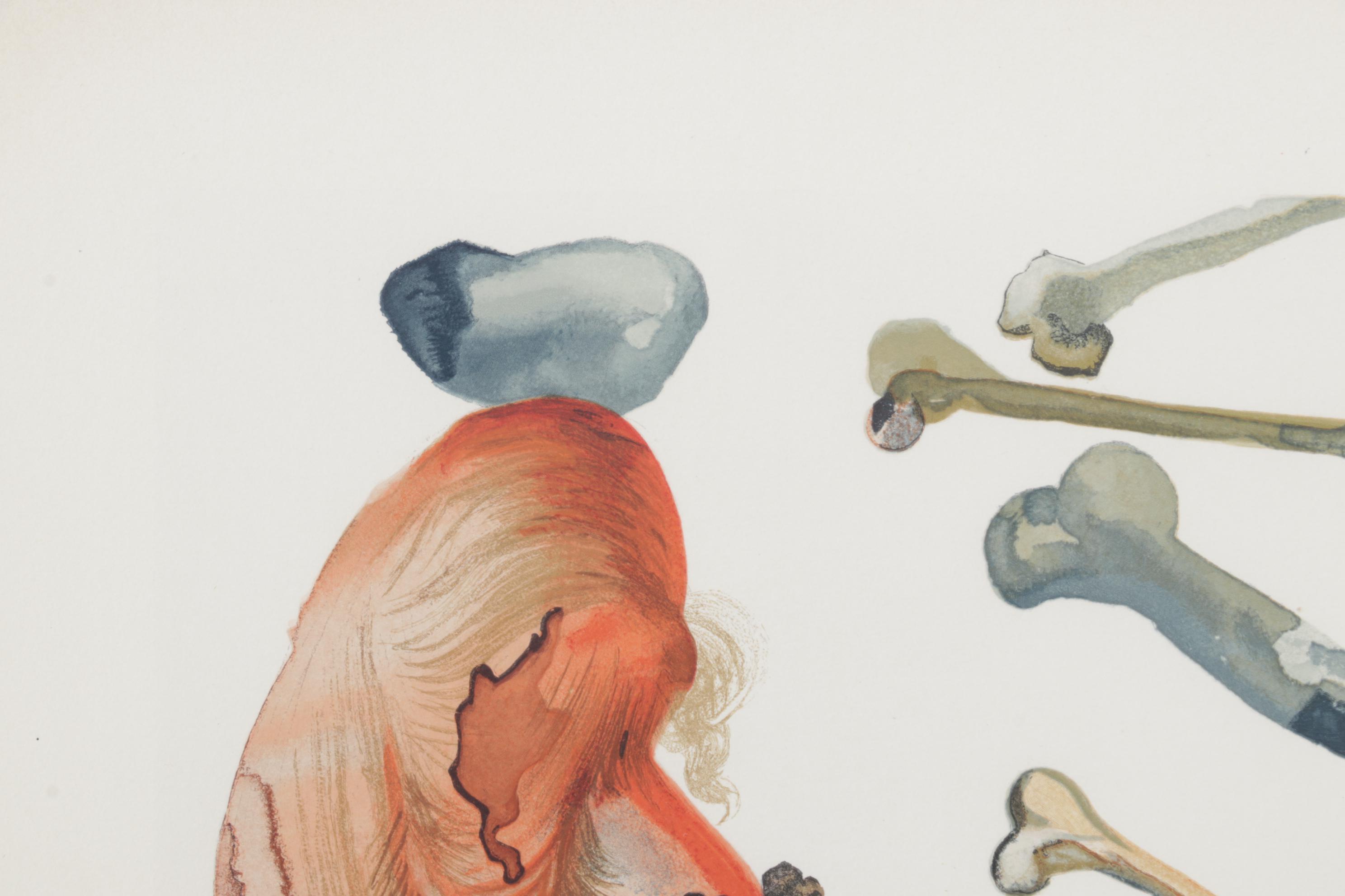 Salvador Dalí Wood Engraving "Les Trompeurs," 1960 - 1964