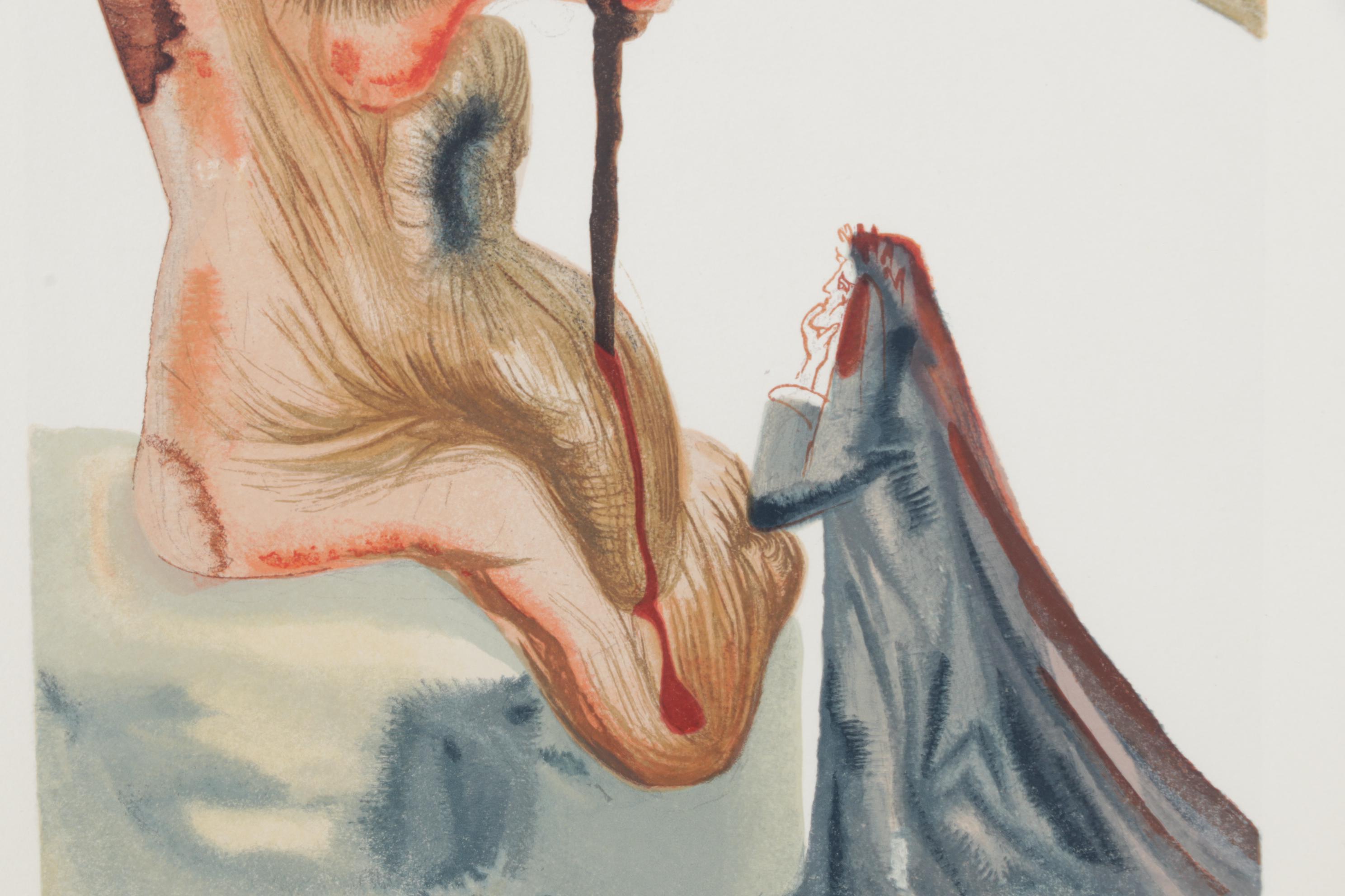 Salvador Dalí Wood Engraving "Les Trompeurs," 1960 - 1964