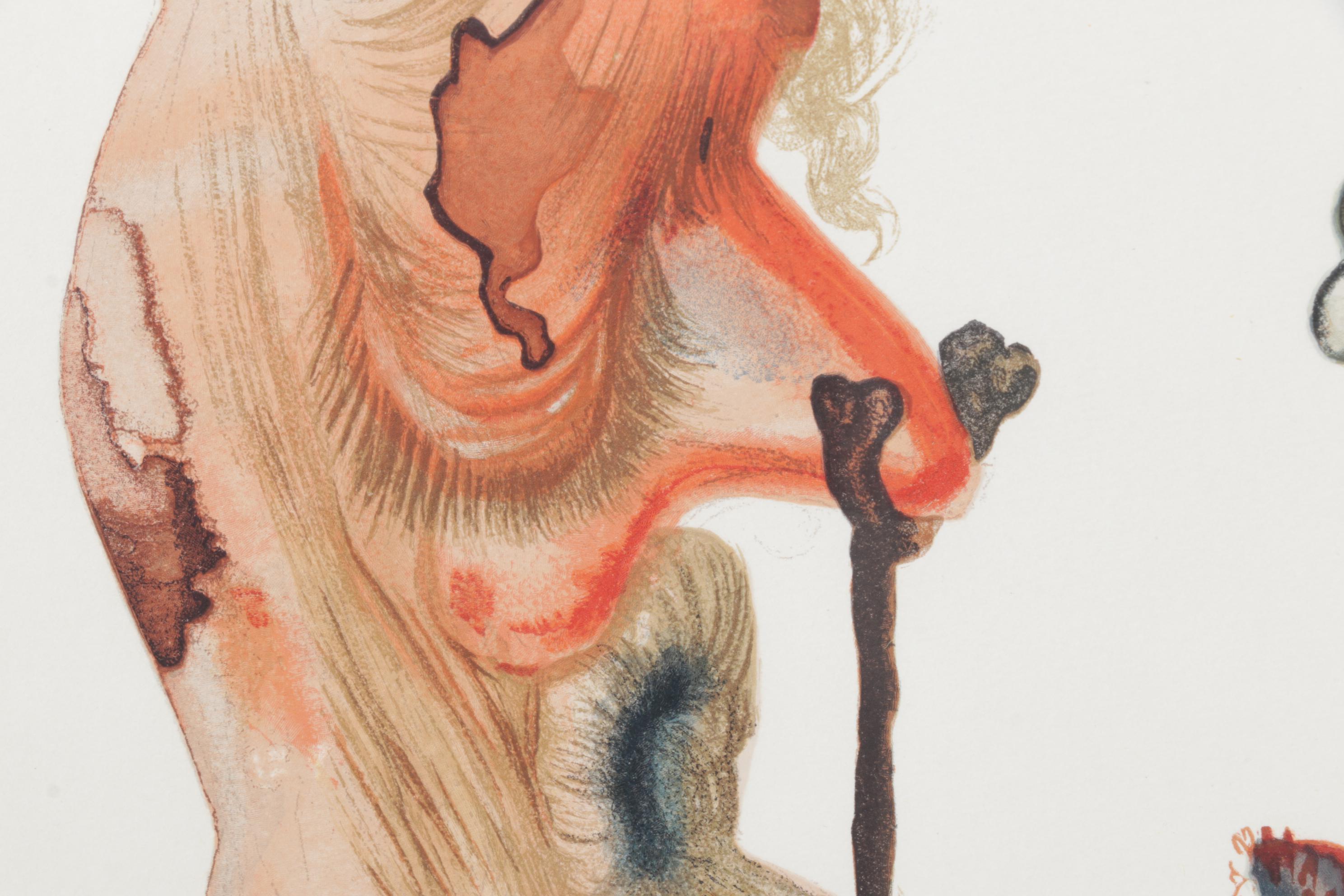 Salvador Dalí Wood Engraving "Les Trompeurs," 1960 - 1964