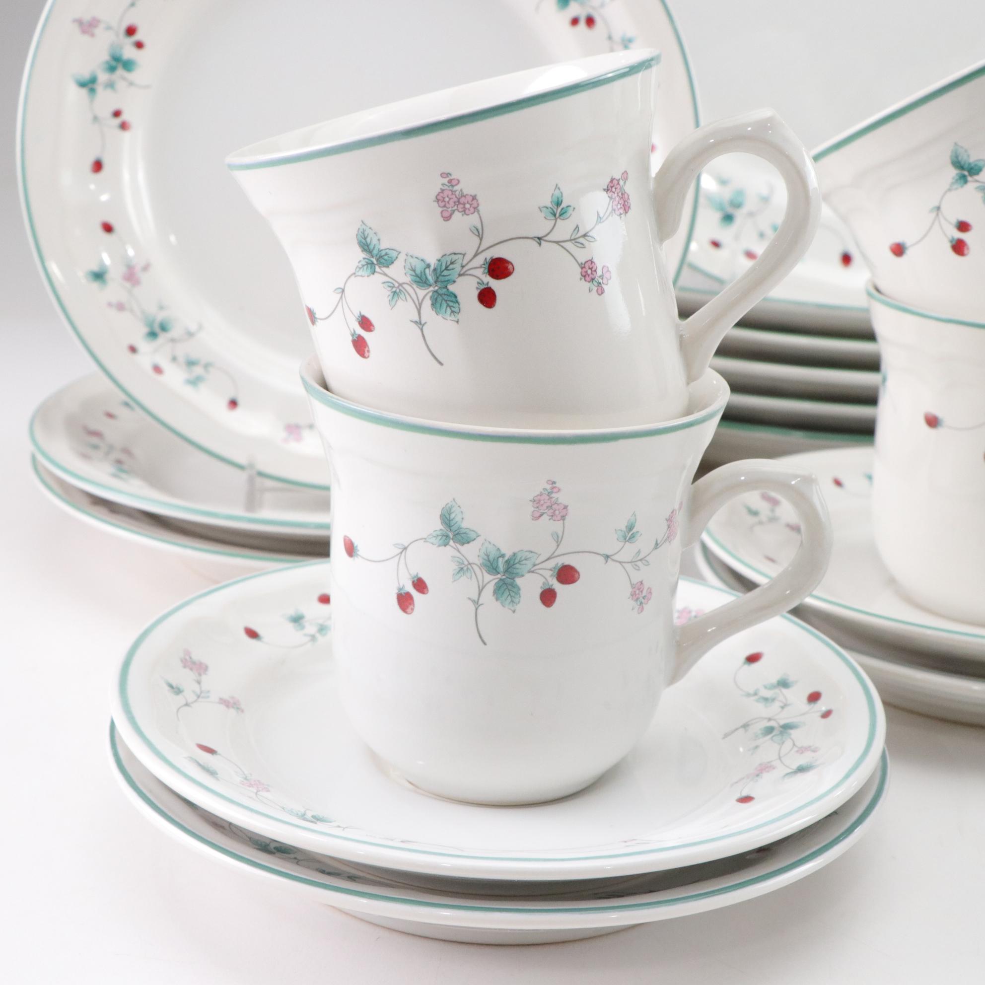 Genuine Stoneware "Summer Fruit" Dinnerware Set for Six