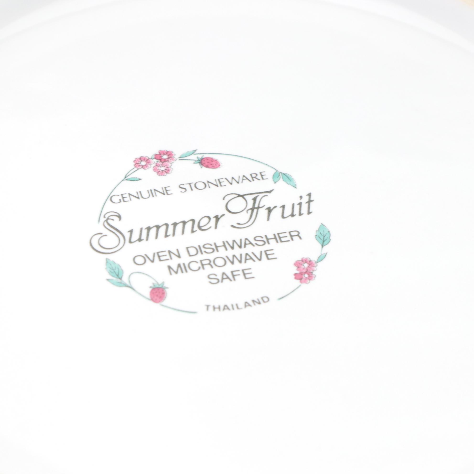 Genuine Stoneware "Summer Fruit" Dinnerware Set for Six