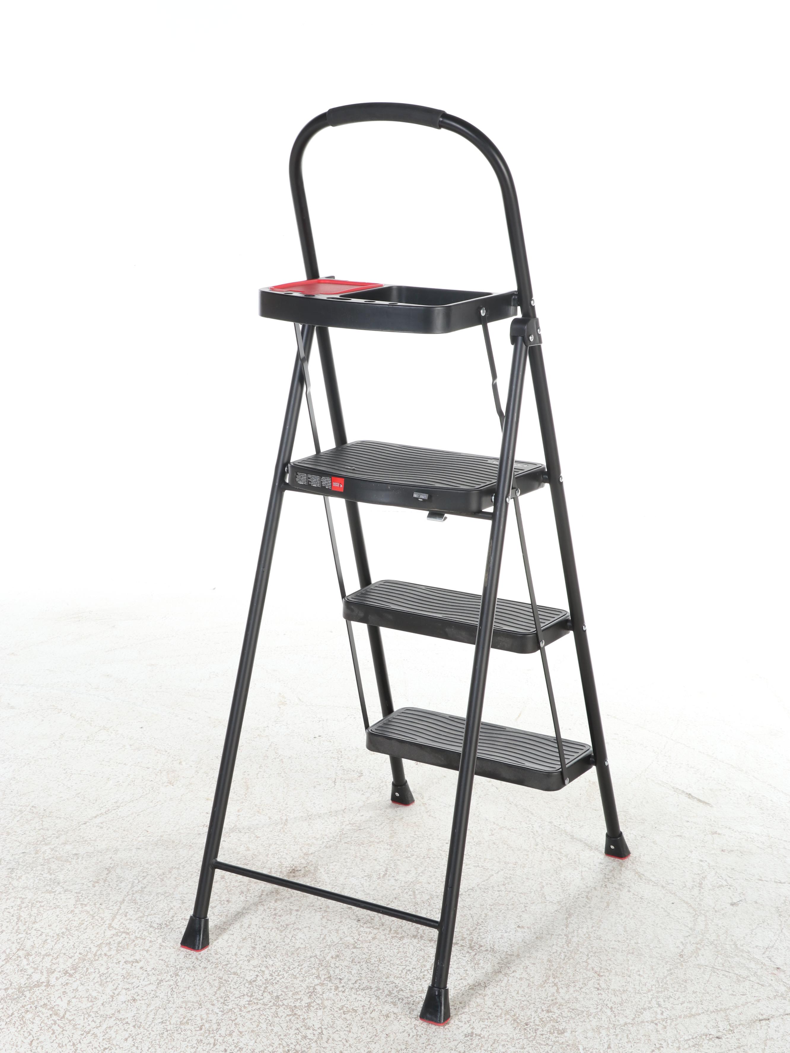 Werner 8' Steel Ladder with Rubbermaid Step Ladder