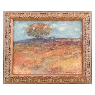 Robert Riddle Baker Landscape Acrylic Painting "Top Of The Hill," 2025 Robert Riddle Baker Landscape Acrylic Painting "Top Of The Hill," 2025