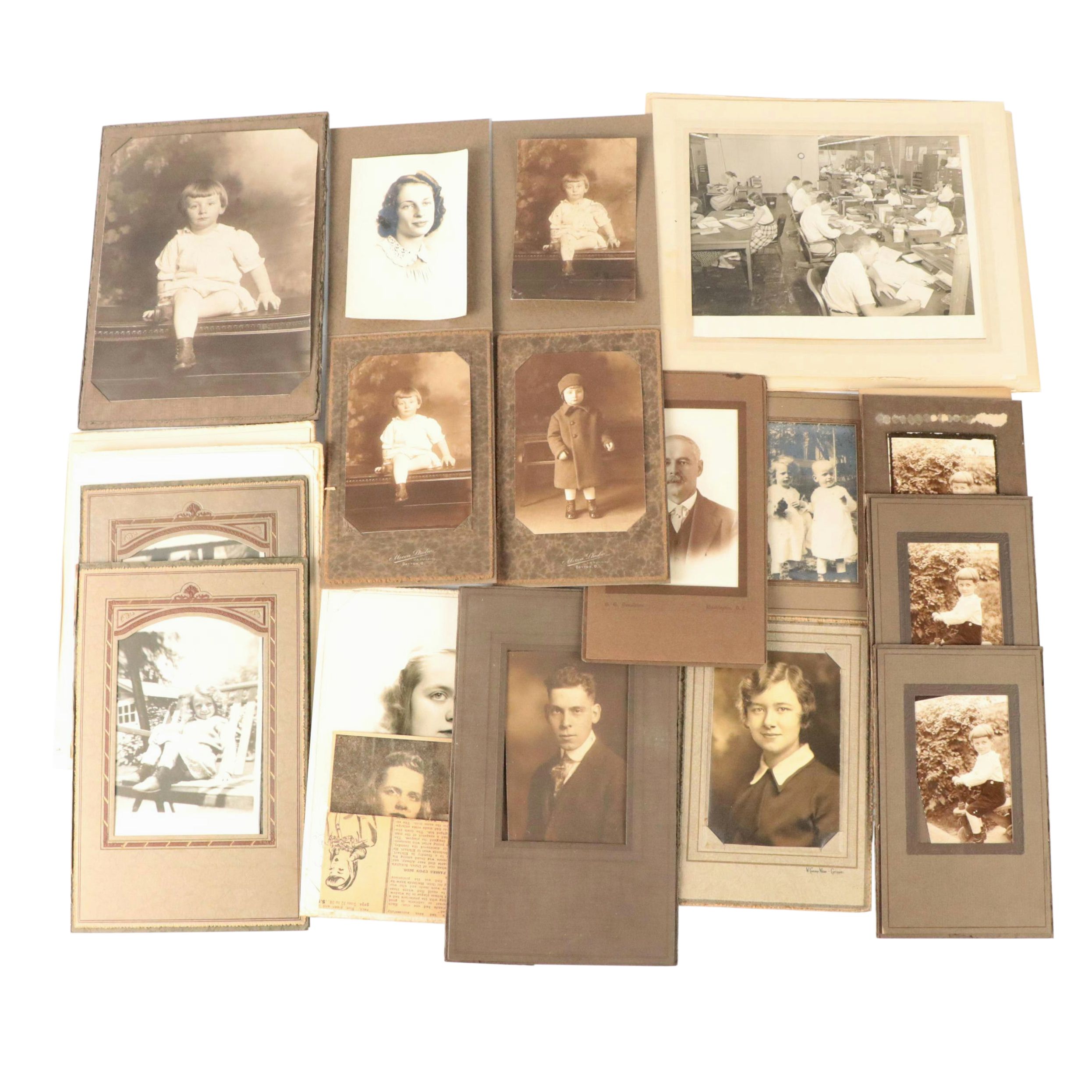 Photographs of Men, Women and Children, Early to Mid-20th Century