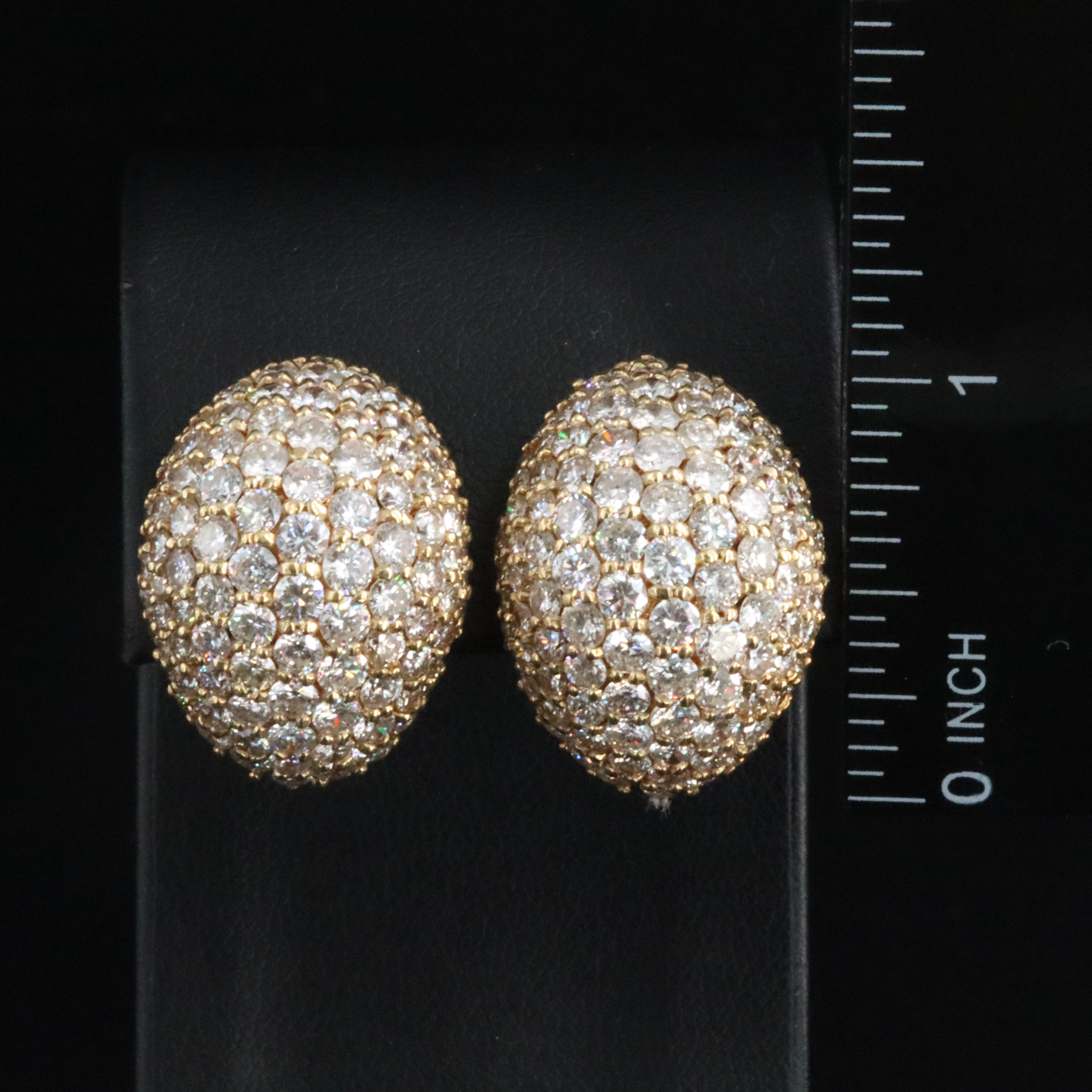 Italian 18K 12.00 CTW Diamond Earrings