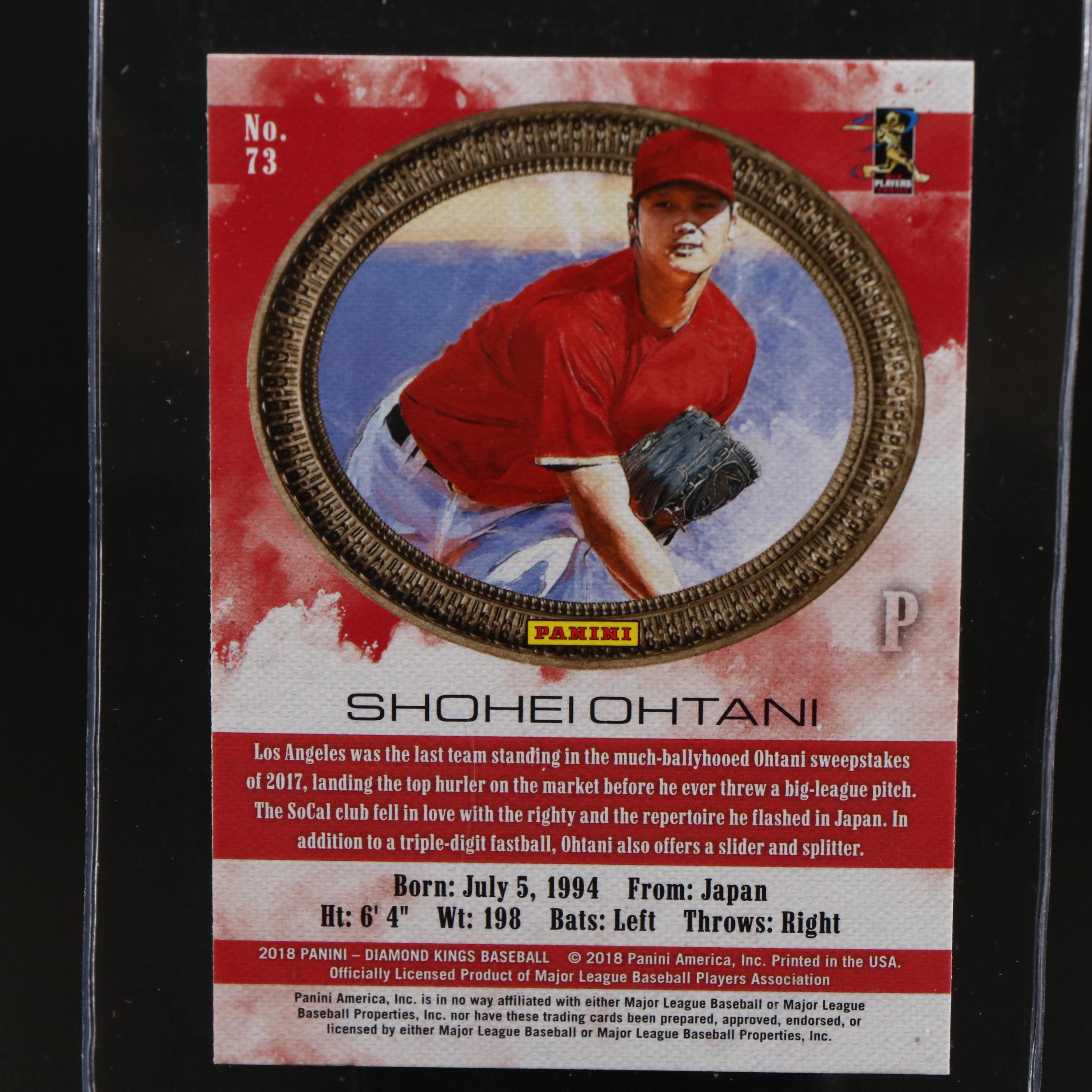 2018 Diamond Kings Shohei Ohtani Los Angeles Angels Rookie Baseball Card
