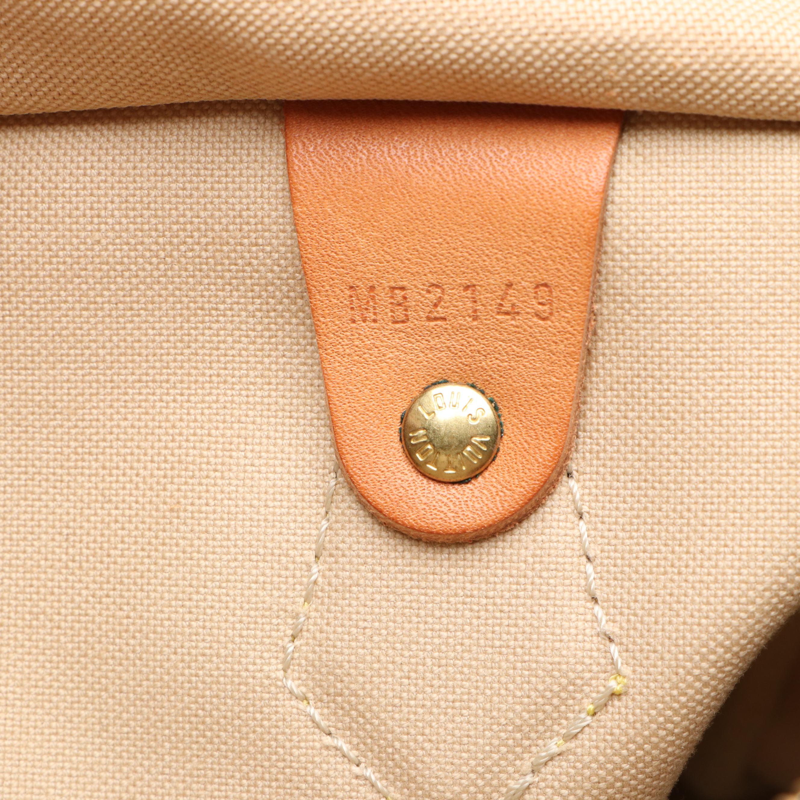 Louis Vuitton Speedy 30 Boston Bag in Damier Azur Coated Canvas