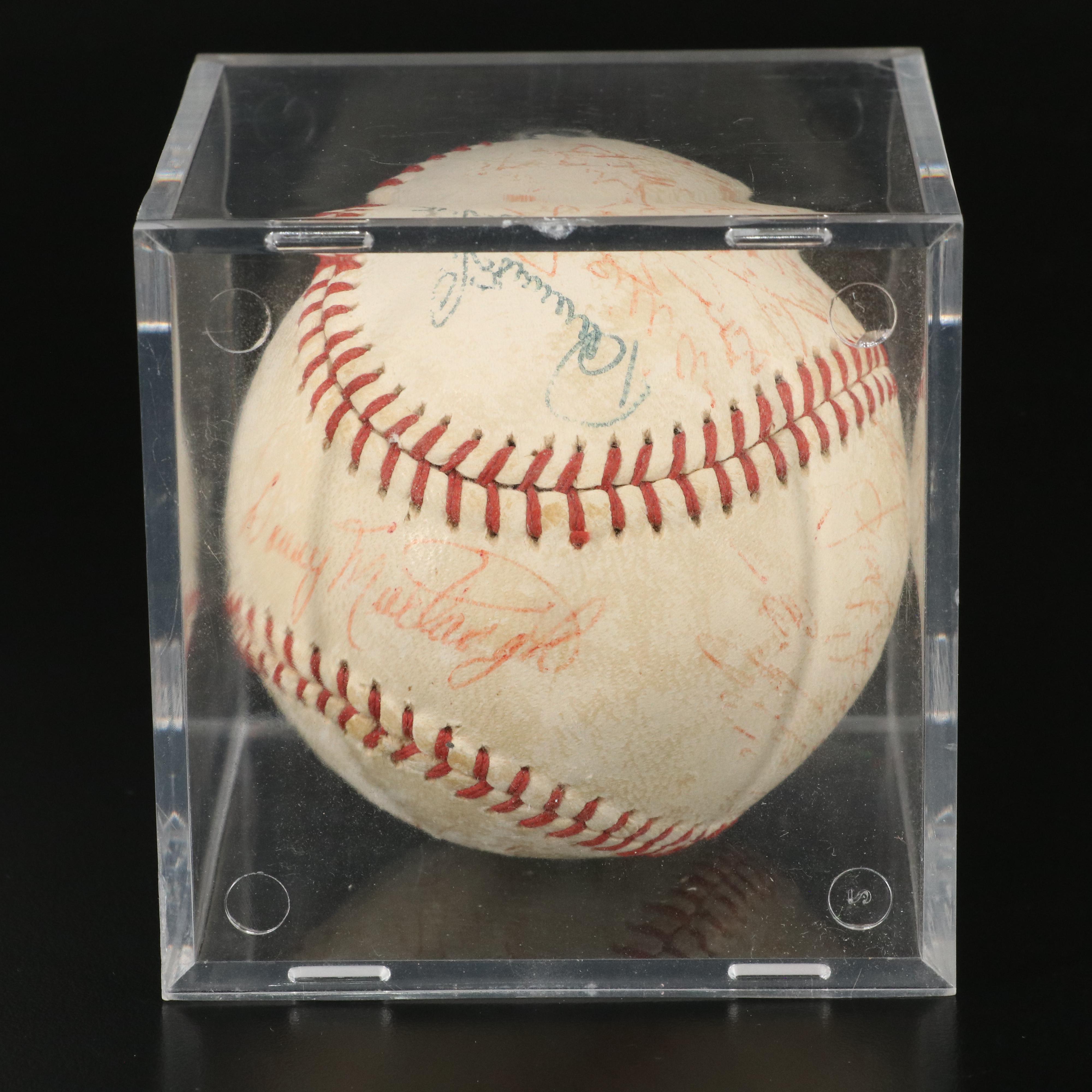 1964 Pittsburgh Pirates Team Signed Baseball Featuring Roberto Clemente, JSA