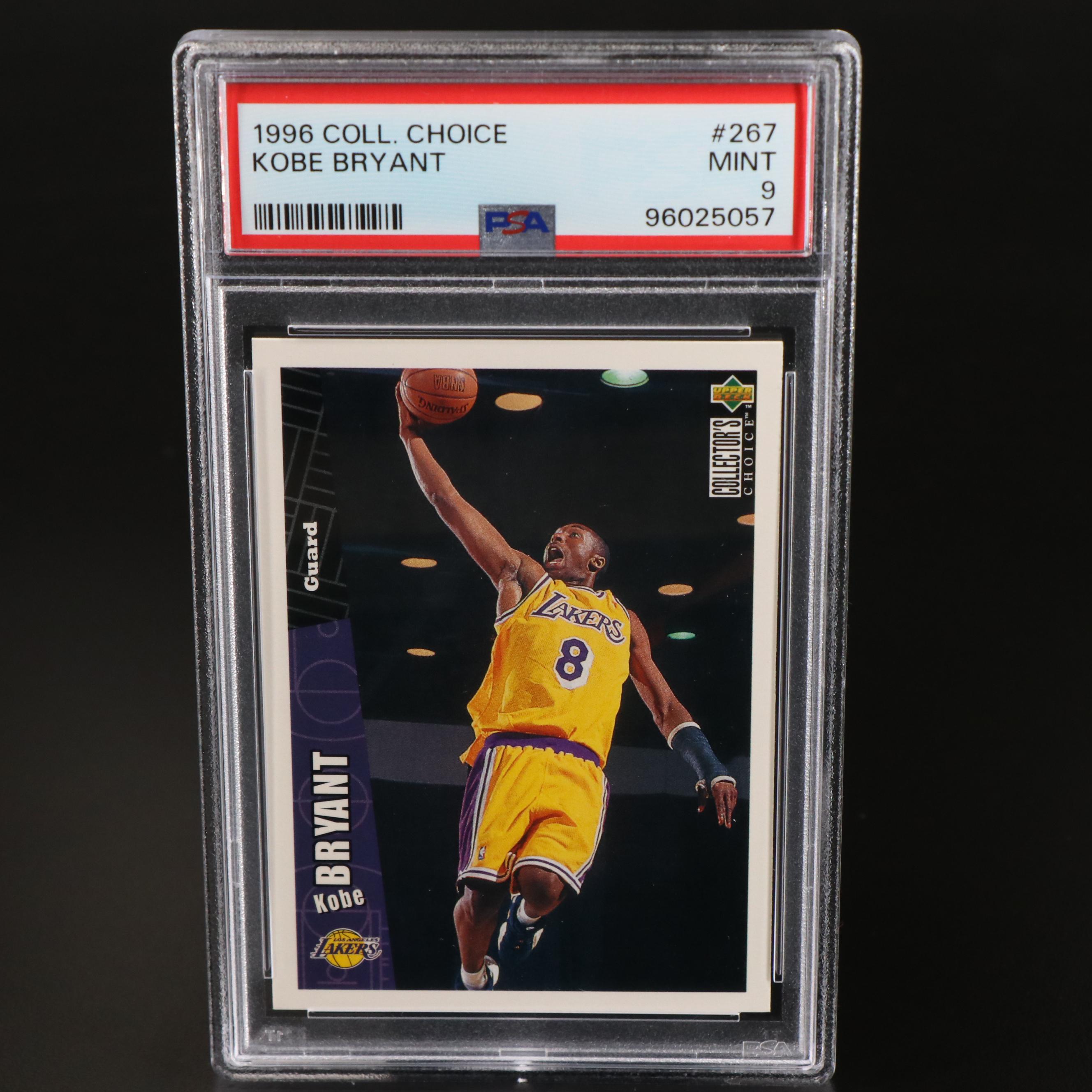 1996 Upper Deck Collector’s Choice Kobe Bryant Rookie Card Graded PSA 9