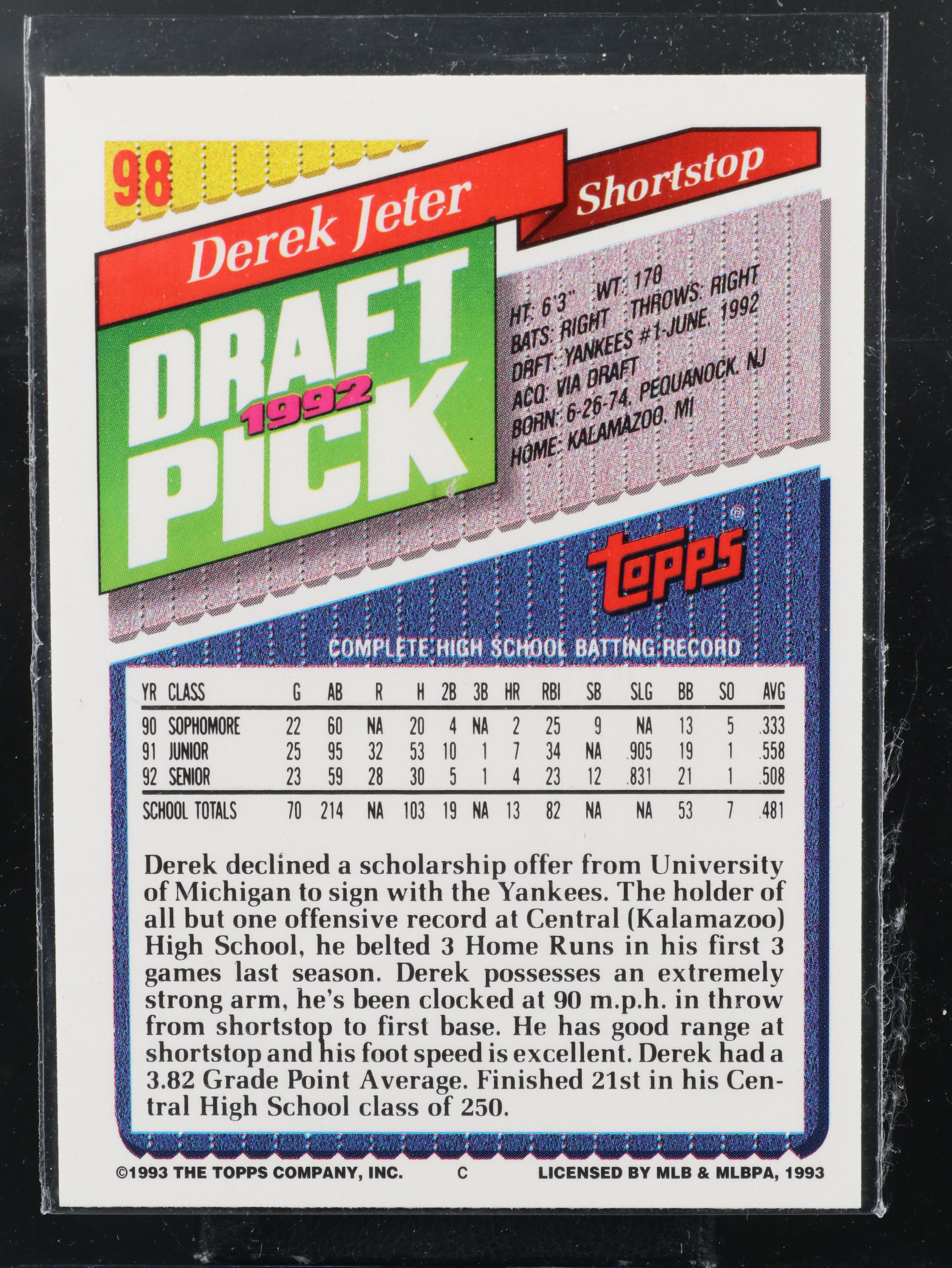 1993 Topps Gold Derek Jeter Rookie Card and 2001 Topps Albert Pujols Rookie Card