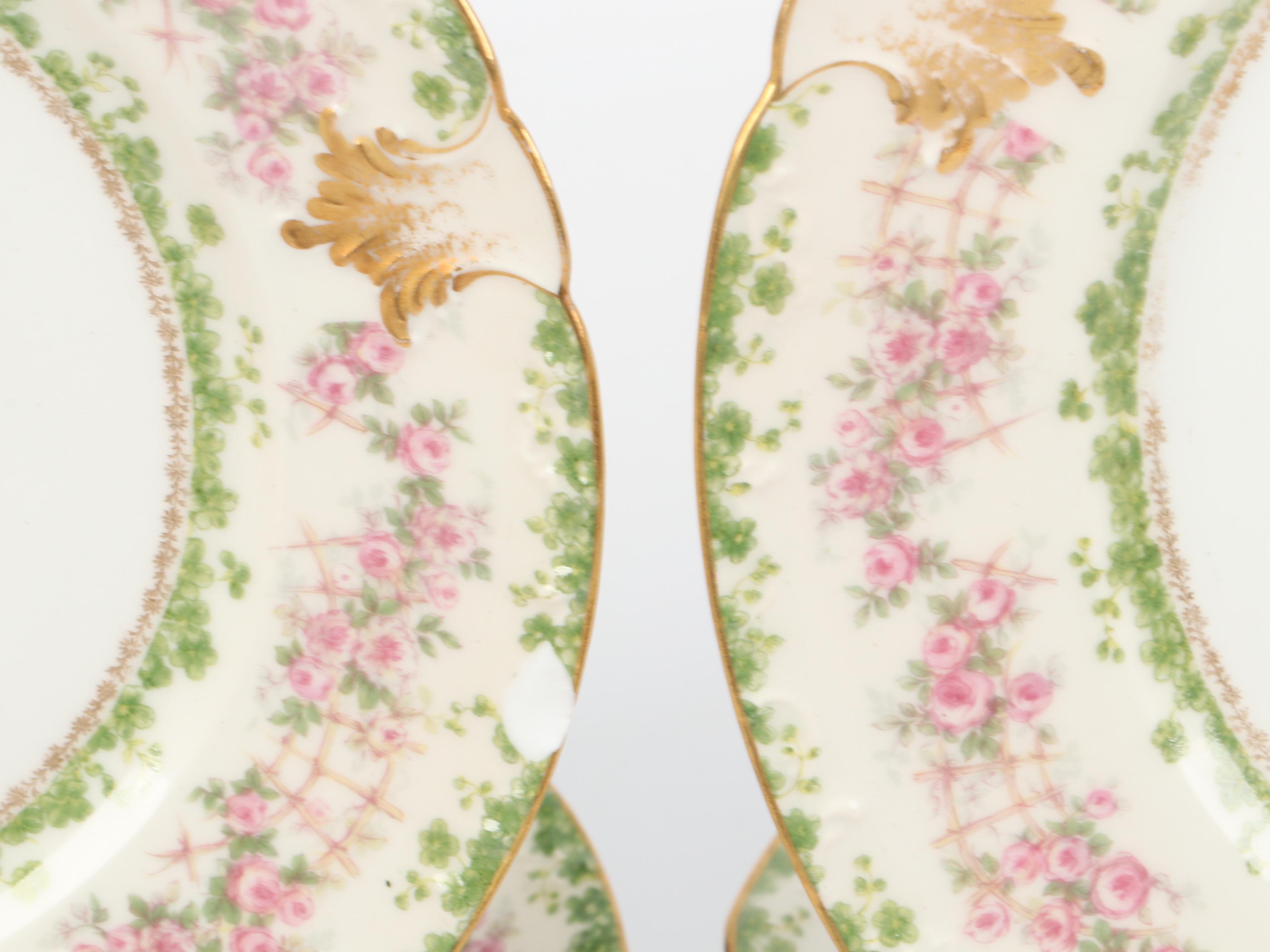 Charles Field Haviland Porcelain Dinnerware and Serveware with Floral Motif