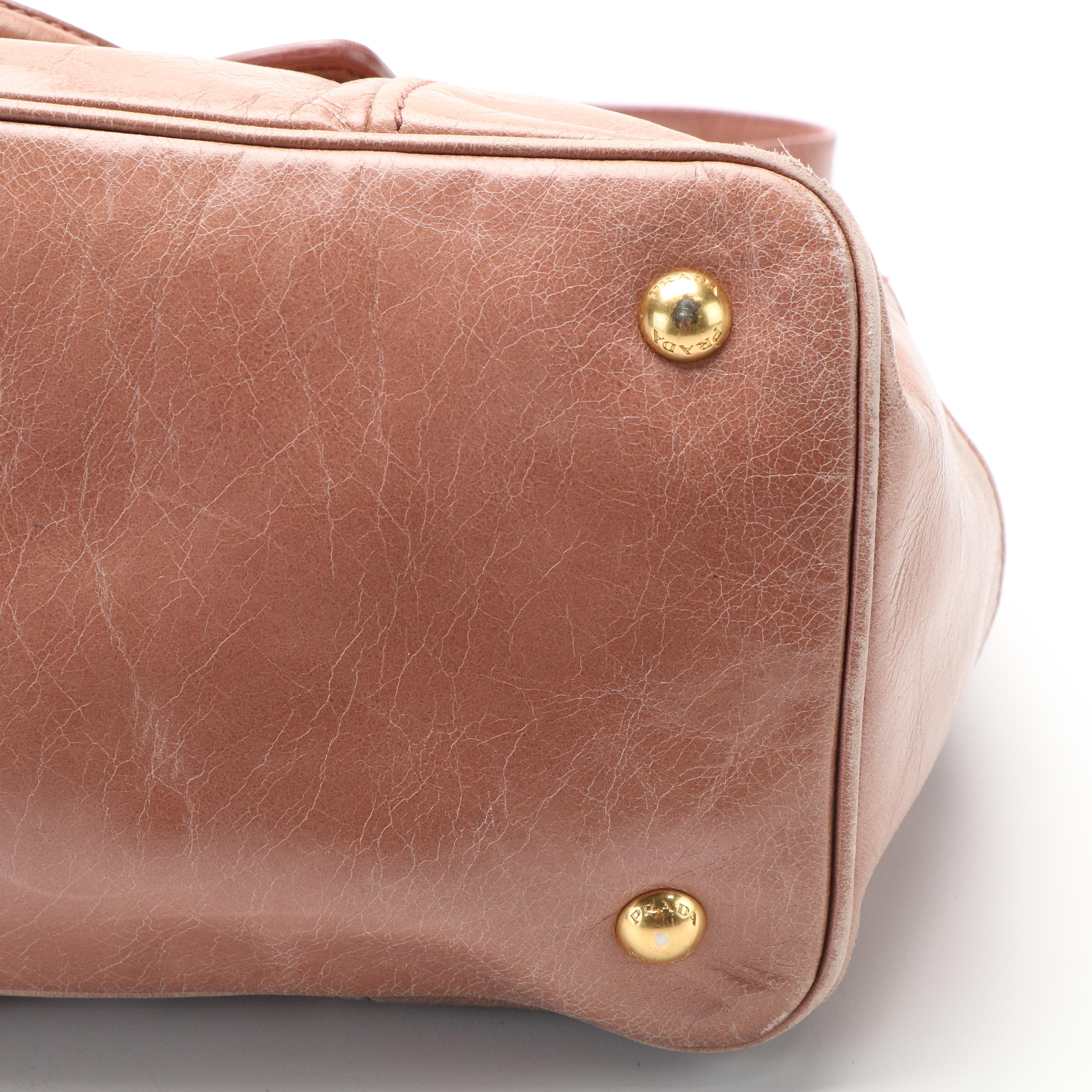 Prada 2Way Top Handle Bag in Vitello Shine Leather