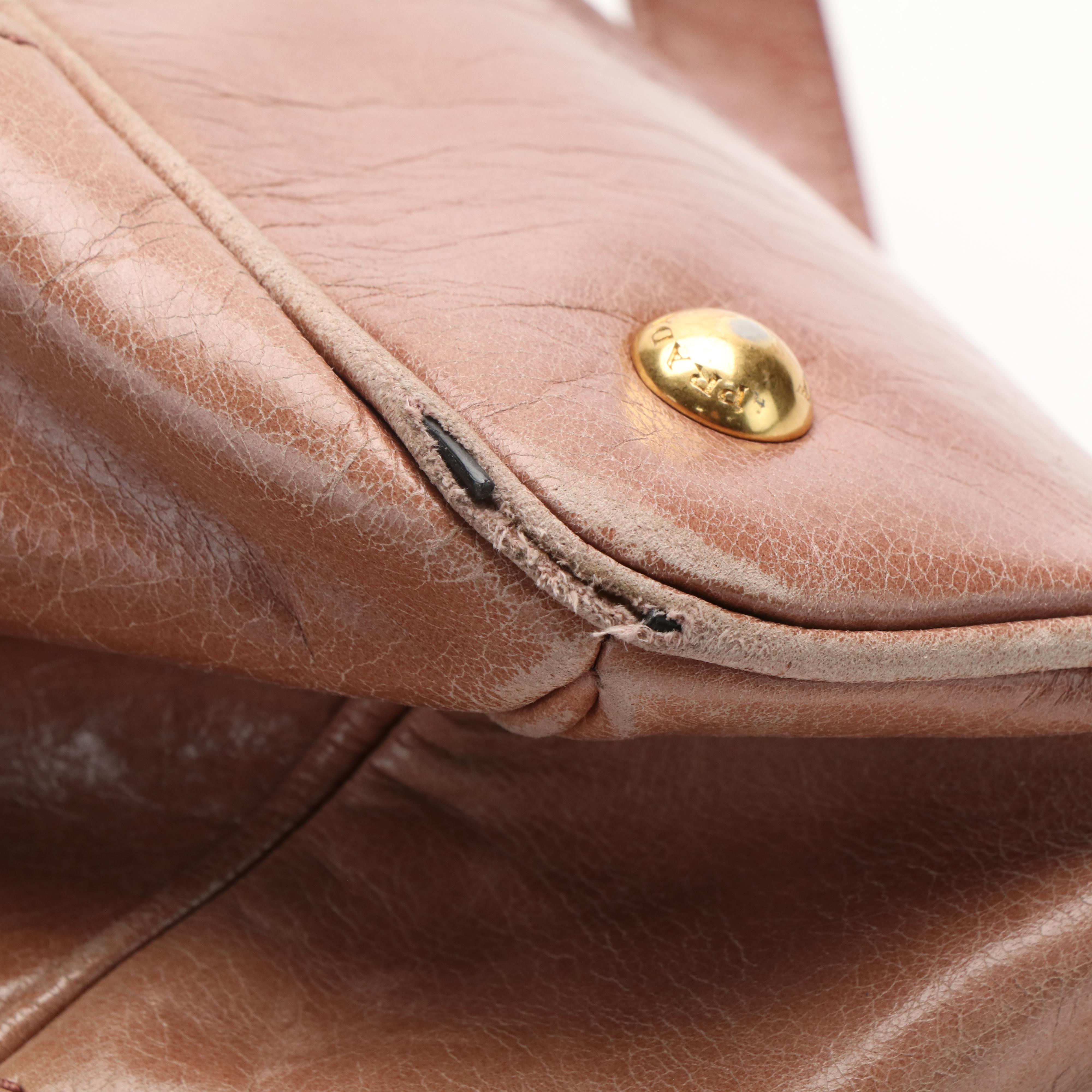 Prada 2Way Top Handle Bag in Vitello Shine Leather