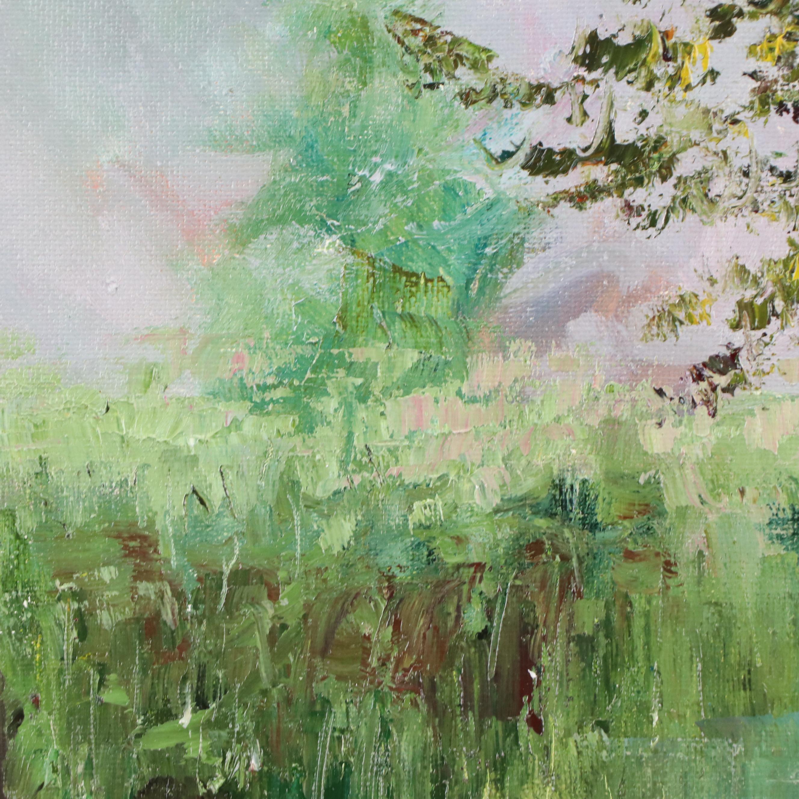 Garncarek Aleksander Pond Landscape Oil Painting, 21st Century