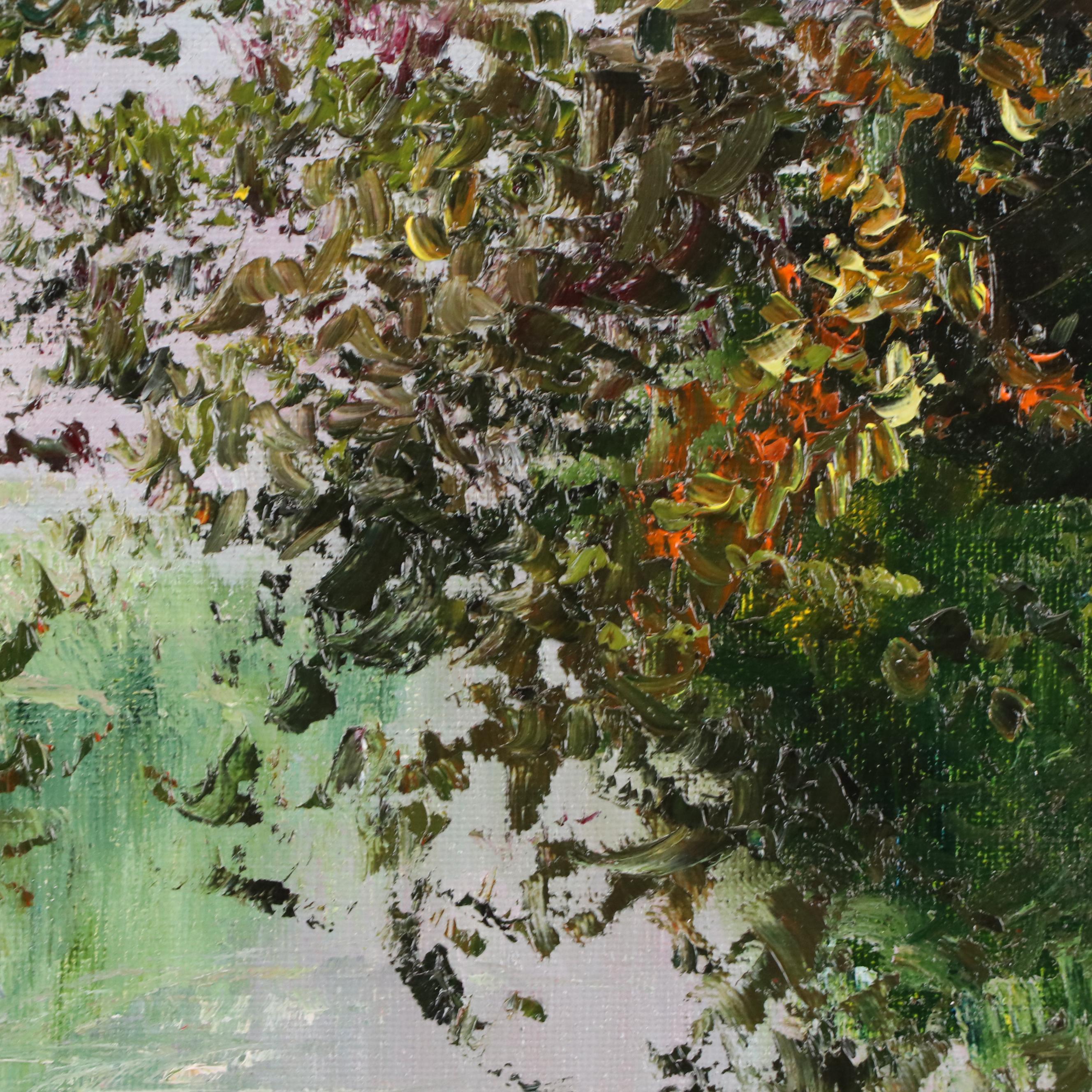 Garncarek Aleksander Pond Landscape Oil Painting, 21st Century