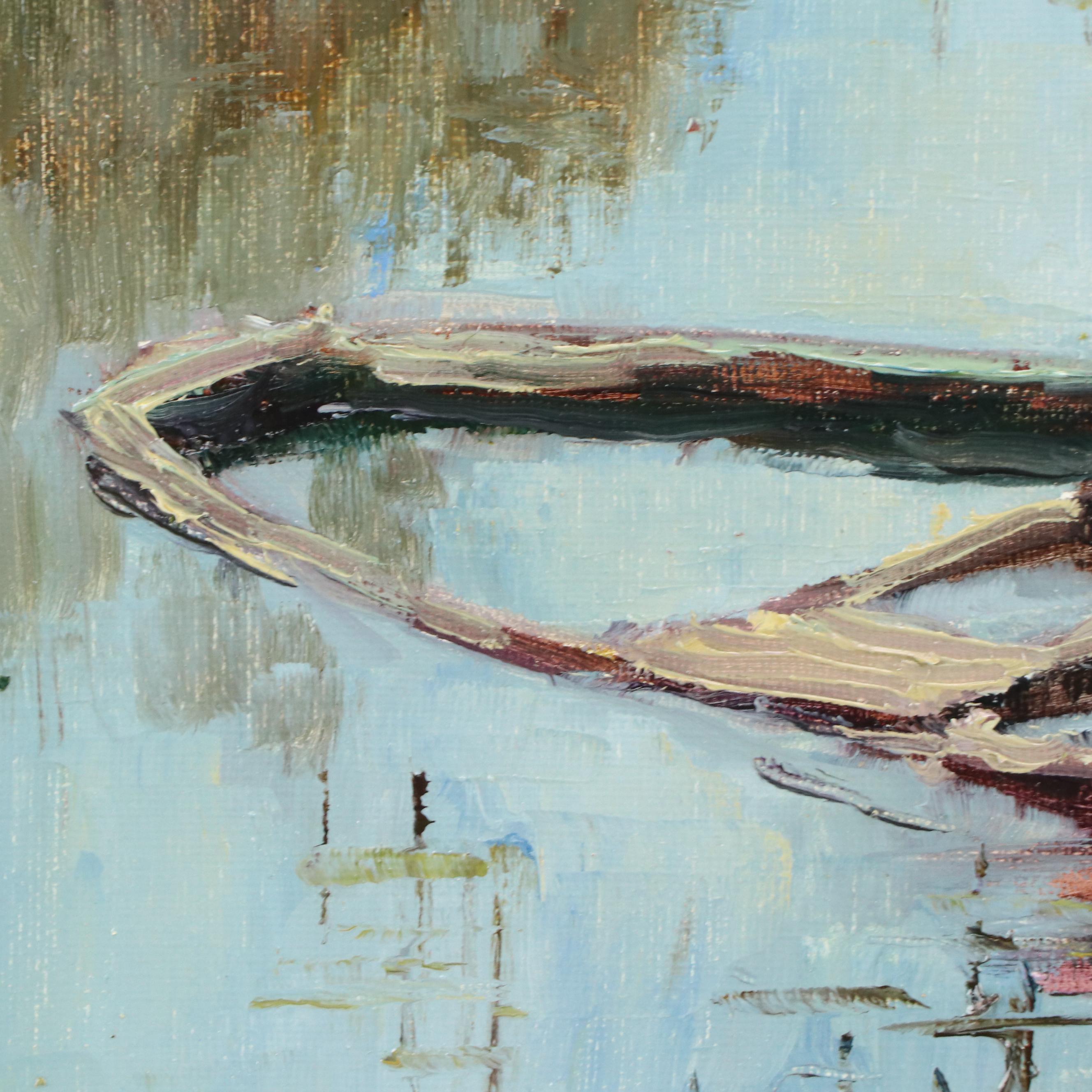 Garncarek Aleksander Pond Landscape Oil Painting, 2023