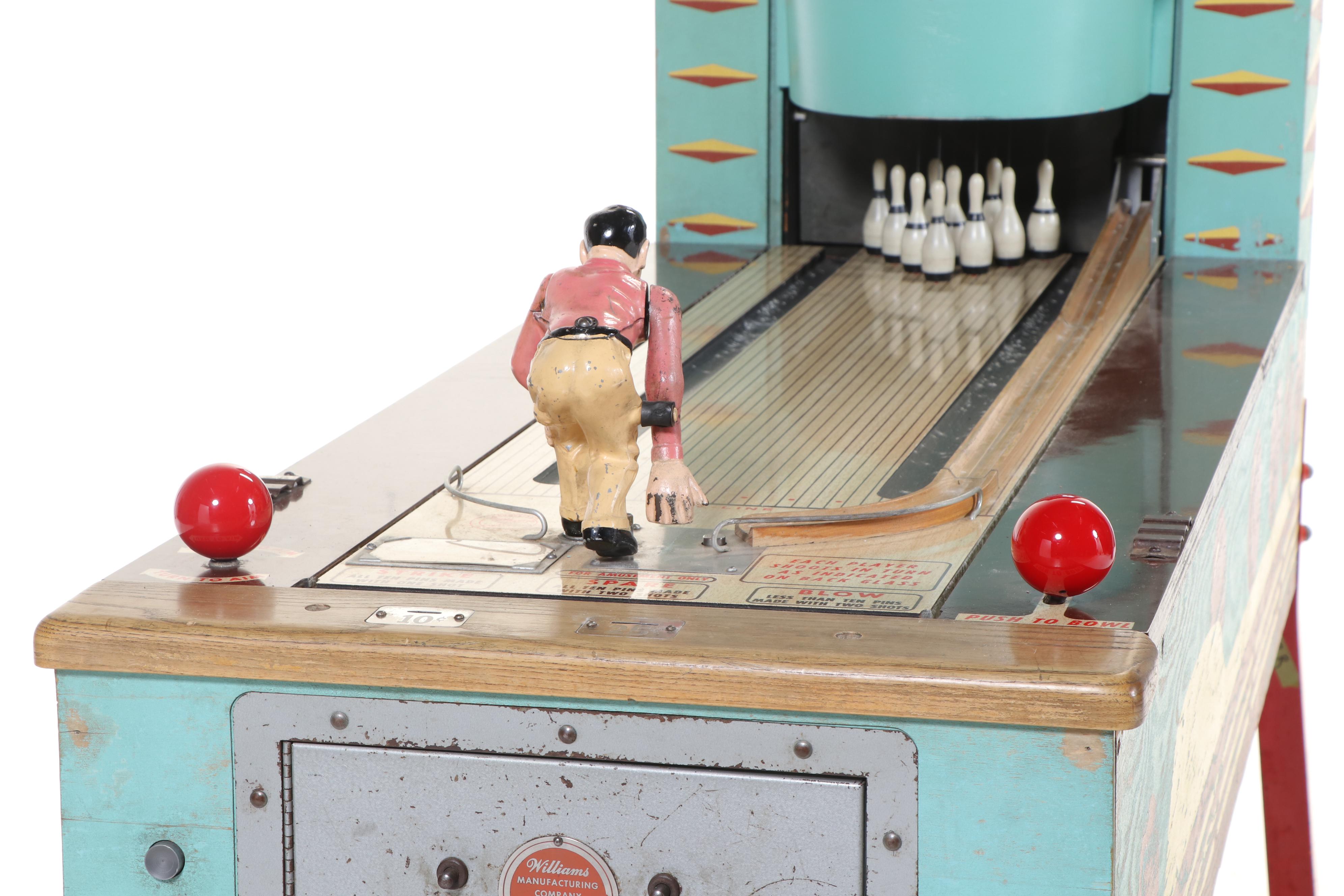 Rare, Williams "Ten Strike" 10¢/25¢ Two-Player Bowling Arcade Game, Circa 1958