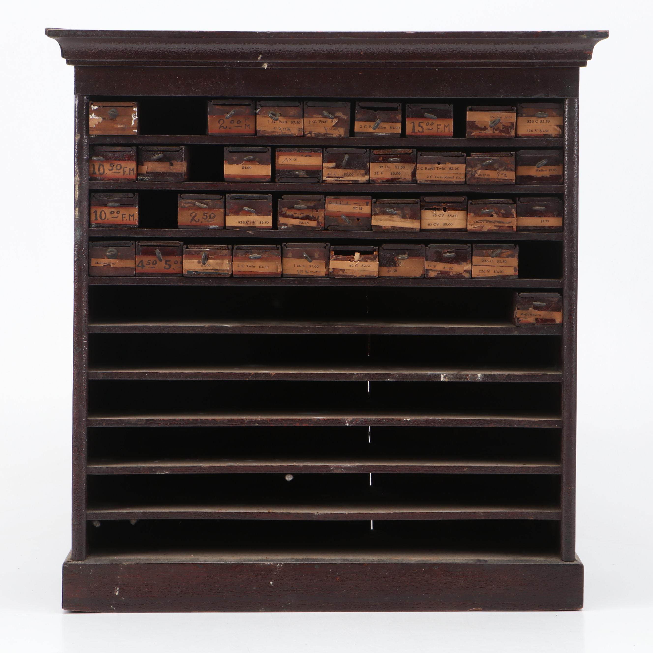 John Holland Pen Company Finished Wood Pen Display Cabinet