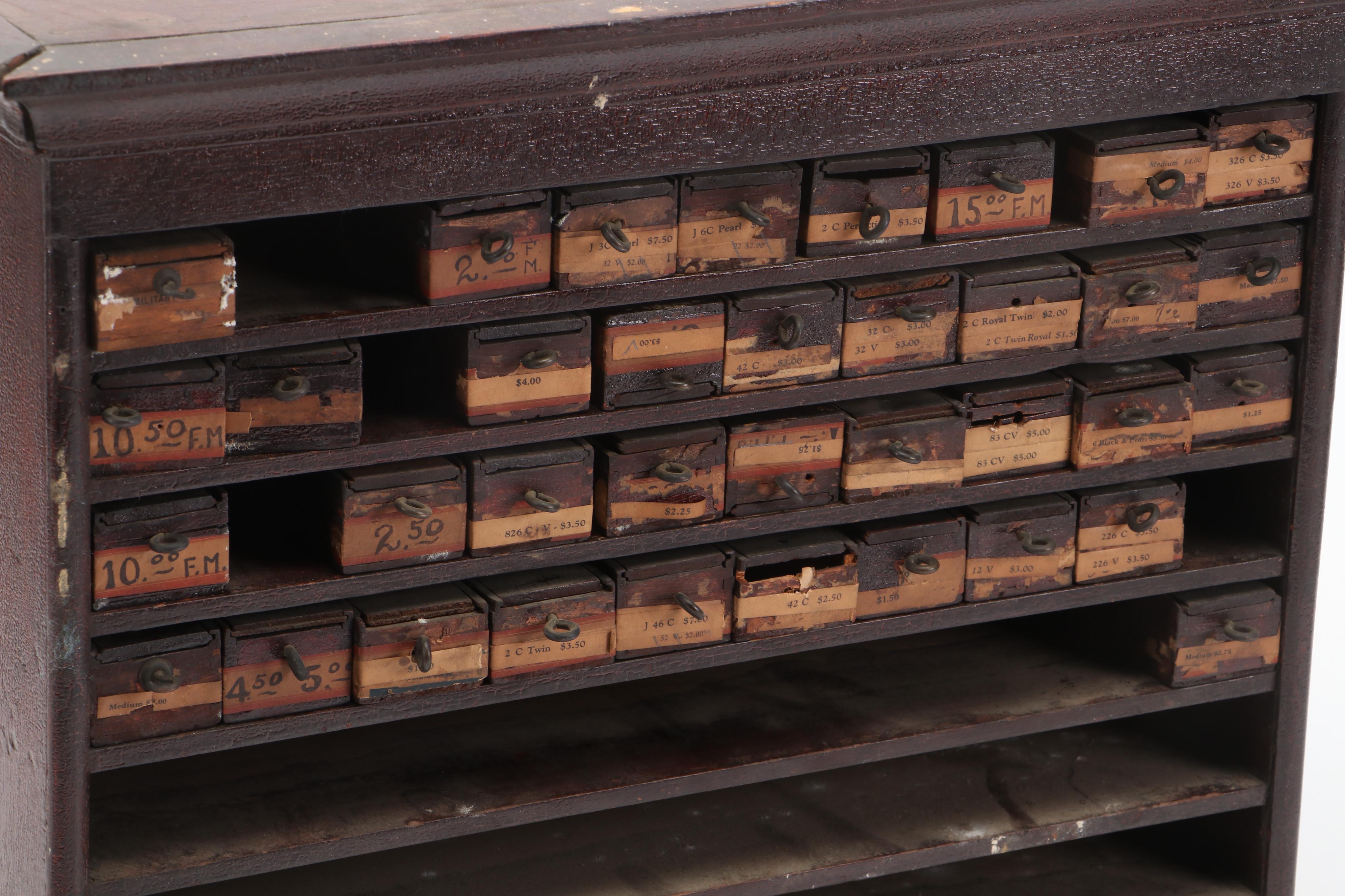 John Holland Pen Company Finished Wood Pen Display Cabinet