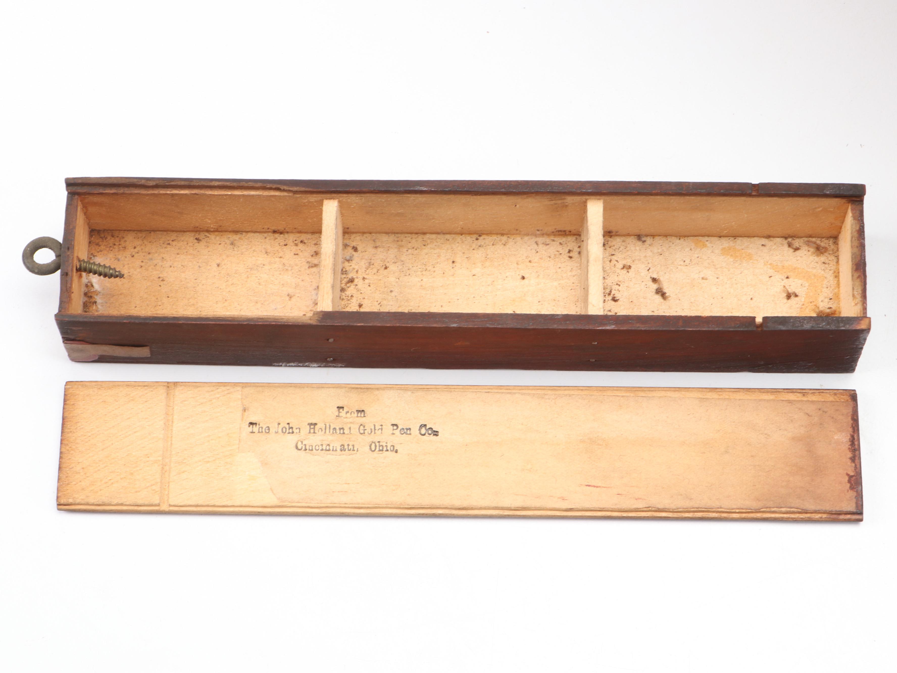 John Holland Pen Company Finished Wood Pen Display Cabinet