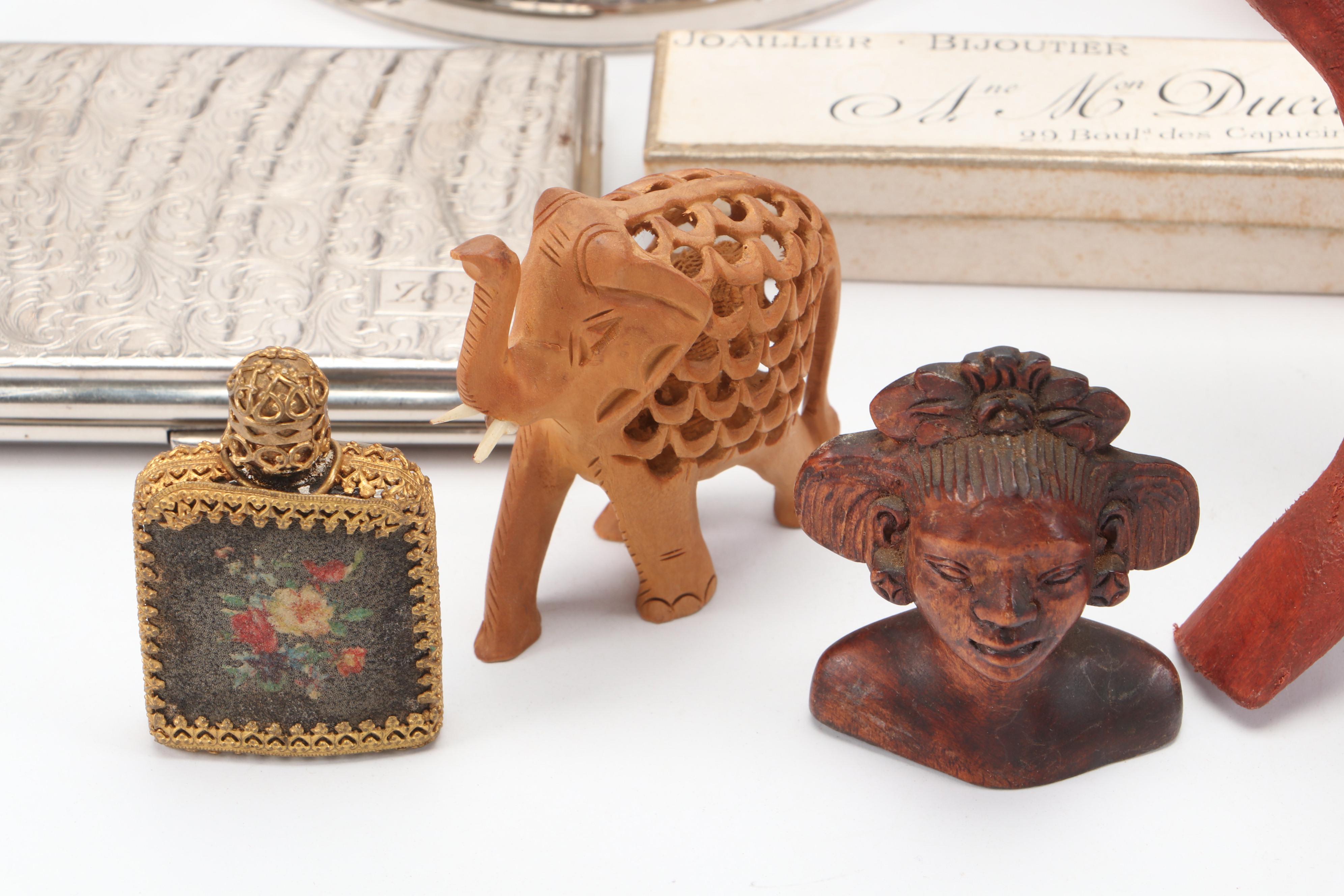 Painted Eggs with German Wallet, Pendants, Carved Wood and More Décor