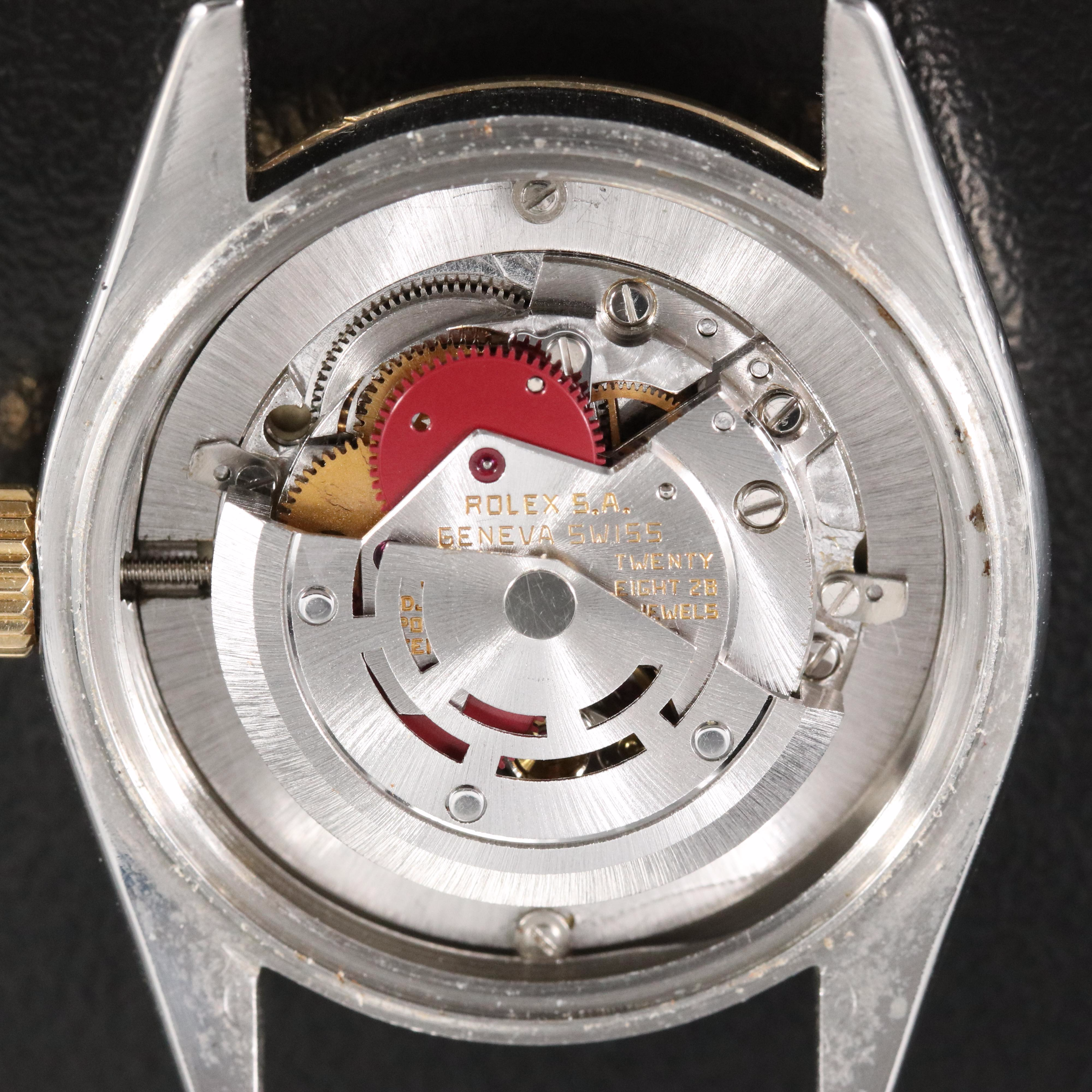 Rolex Datejust 6827 Custom Diamond Dial 31mm 18K Gold Steel Automatic Watch