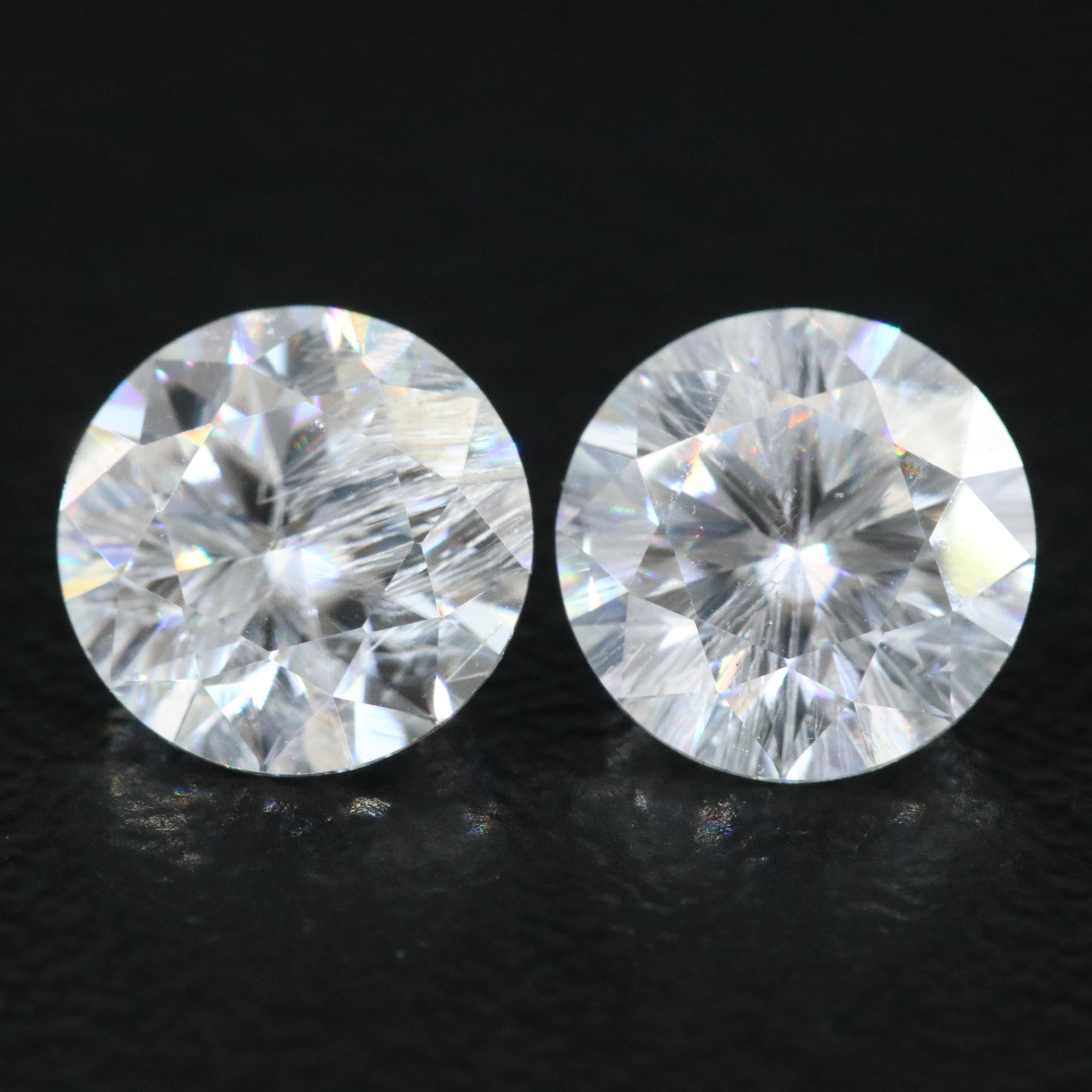 Loose 1.97 CTW Matched Pair of Moissanites